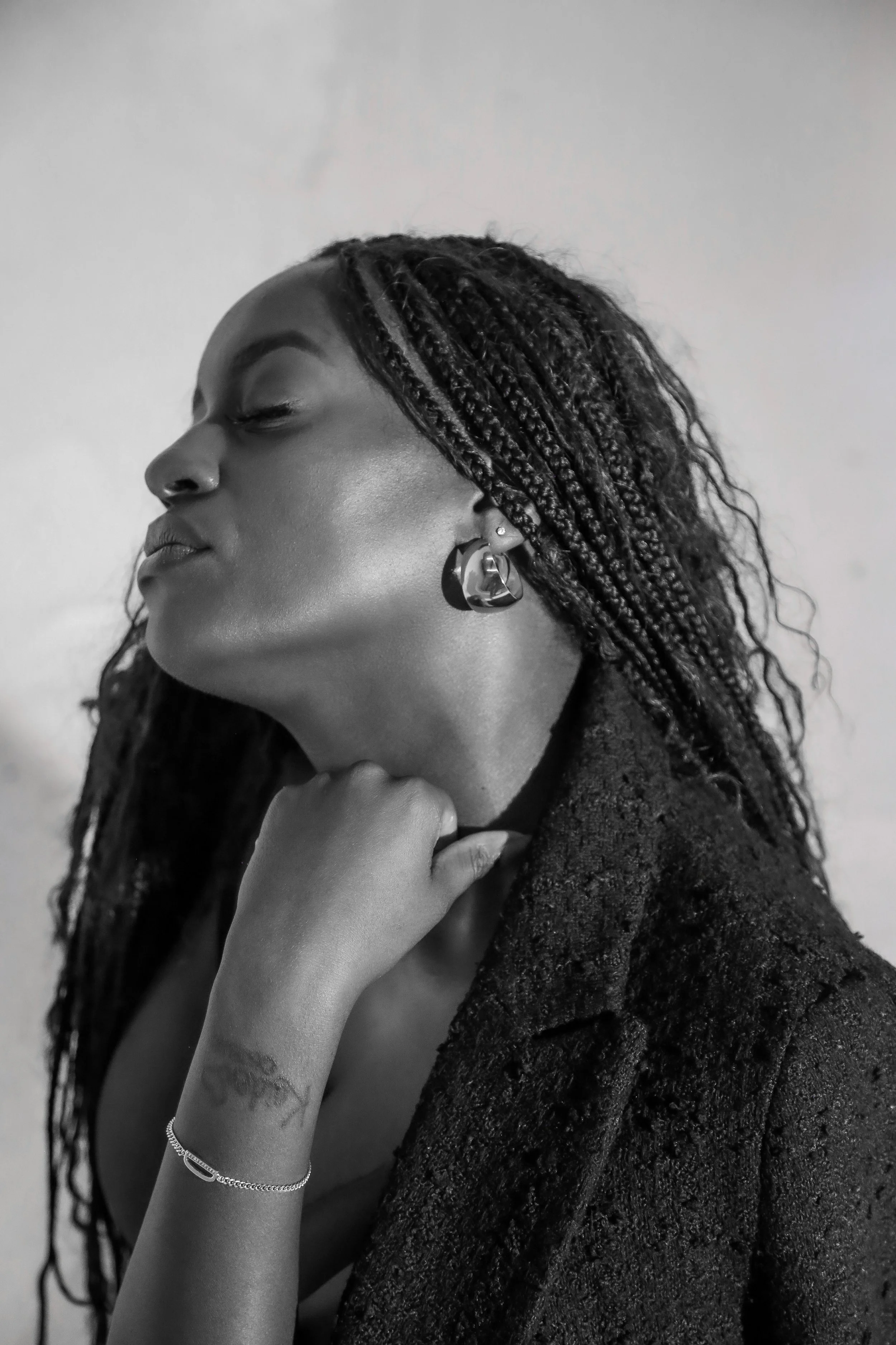 A portrait study exploring presence, form, and the quiet dialogue between light and shadow.