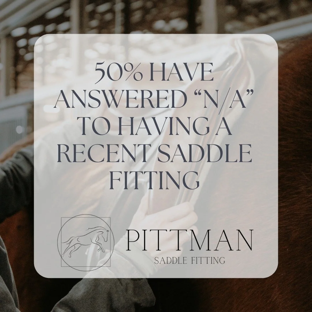 Every client fills out an intake form before I come out to see them. I have now collected enough data to be able to show that half of my clients have never had their saddle checked before. 

The truth is, the horse world doesn&rsquo;t always teach us