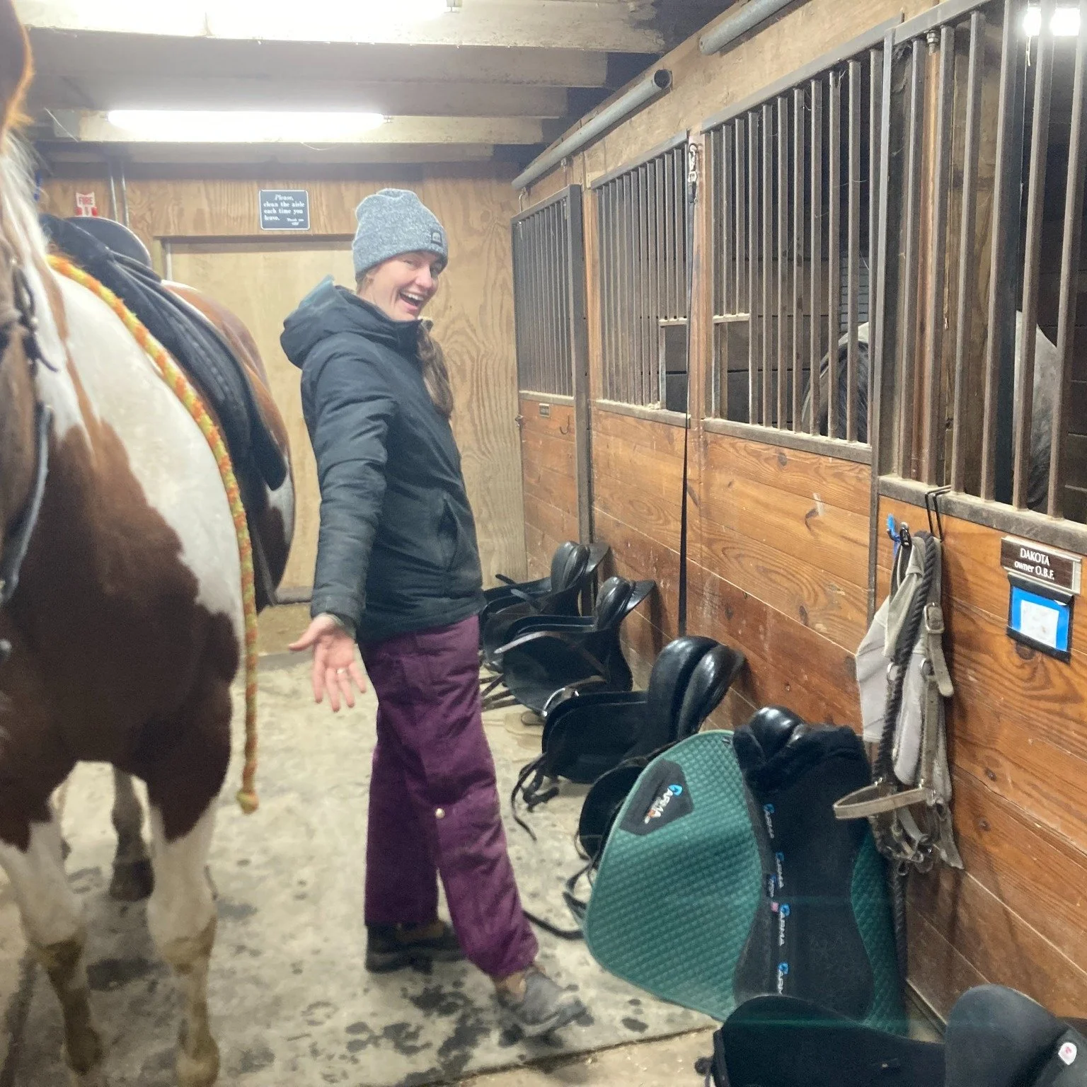 If you were to tell me 5 years ago that I would spend 13 hours at a barn fittings 10 horses when it is 1 degree out and smile the whole time, I would have laughed and walked away. 

Well yesterday was that day! I got to spend time at one of my most f