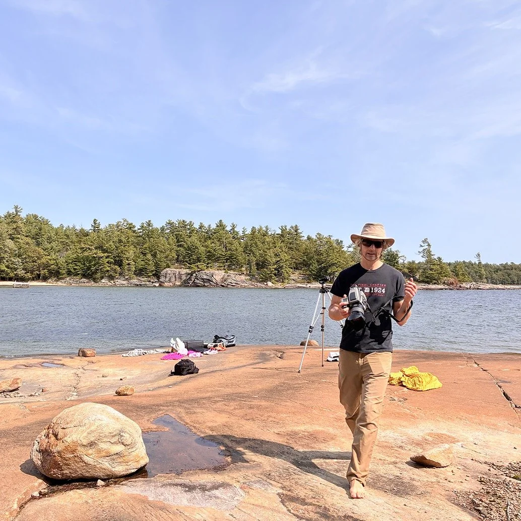 The amazing @jhartmanphoto on a perfect day for our photoshoot on the Georgian Bay this week! You are the best Joseph and so grateful to you! More photos coming! #contemporaryfineartphotographer #artistphotoshoot #workinprogress #artistproject #wip #