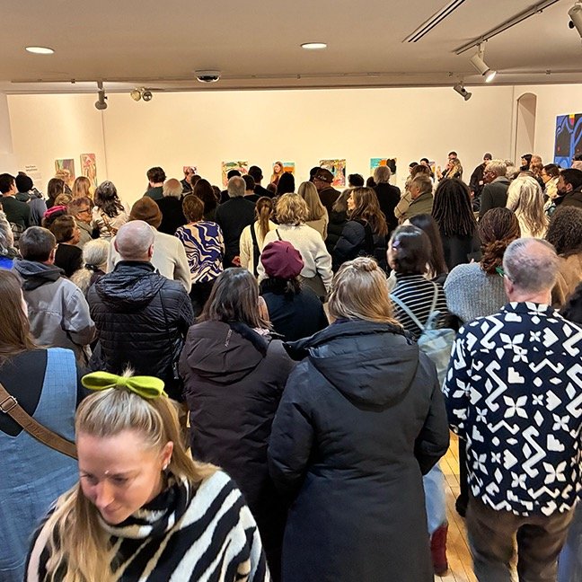 So grateful to @agguelph and Erin Szikora, Curator of Contemporary Art, for an exceptional installation of Shuebrook/Thomas. The opening was epic! And Erin, that blue wall!!