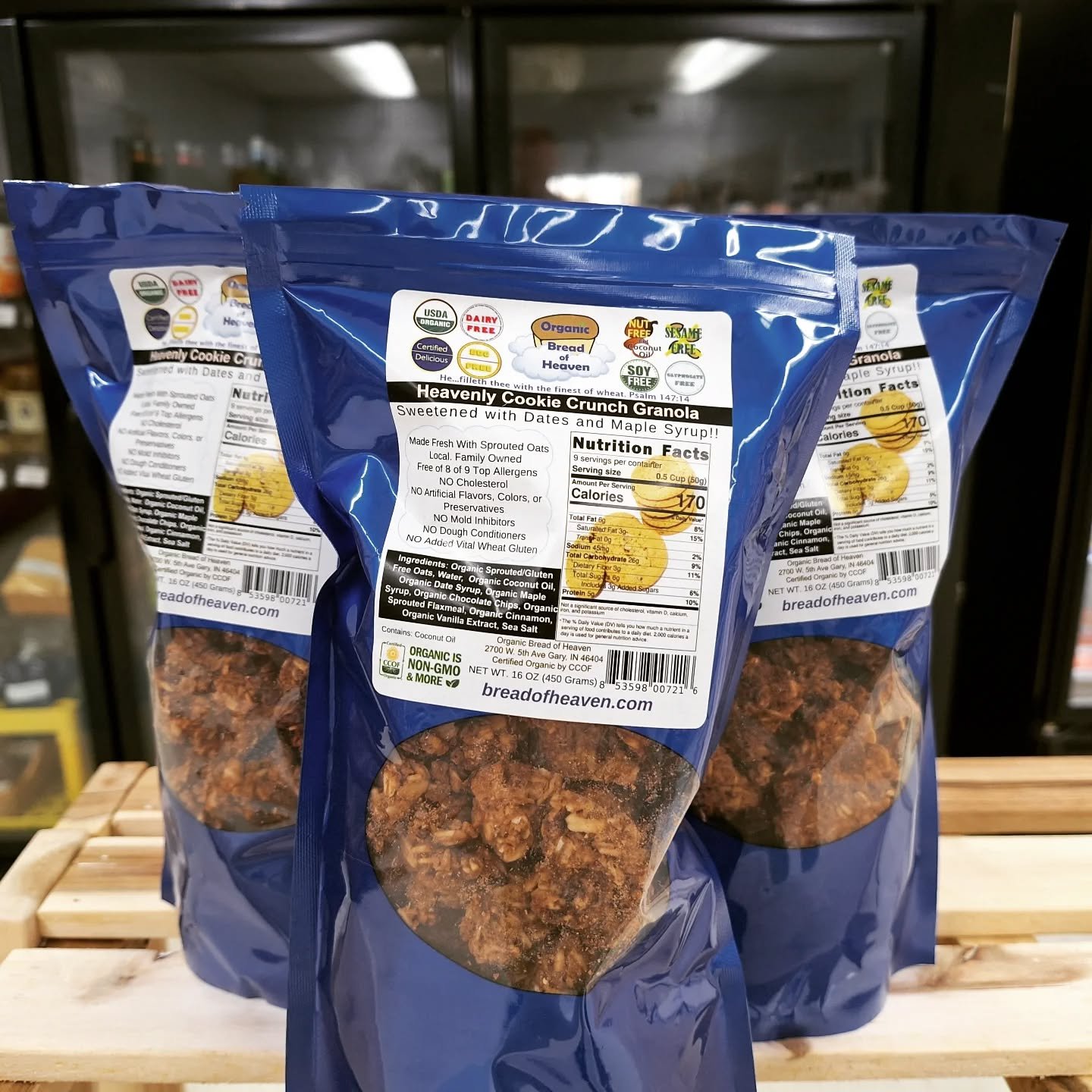 Introducing, Bread of Heaven, a local company from the 219 that makes delicious, organic, natural, baked foods and other treats! I am so excited to finally bring them into the store as I've personally been a long-time fan of their products.
Organic