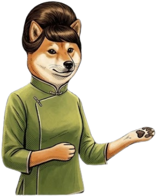 穿唐裝的柴犬