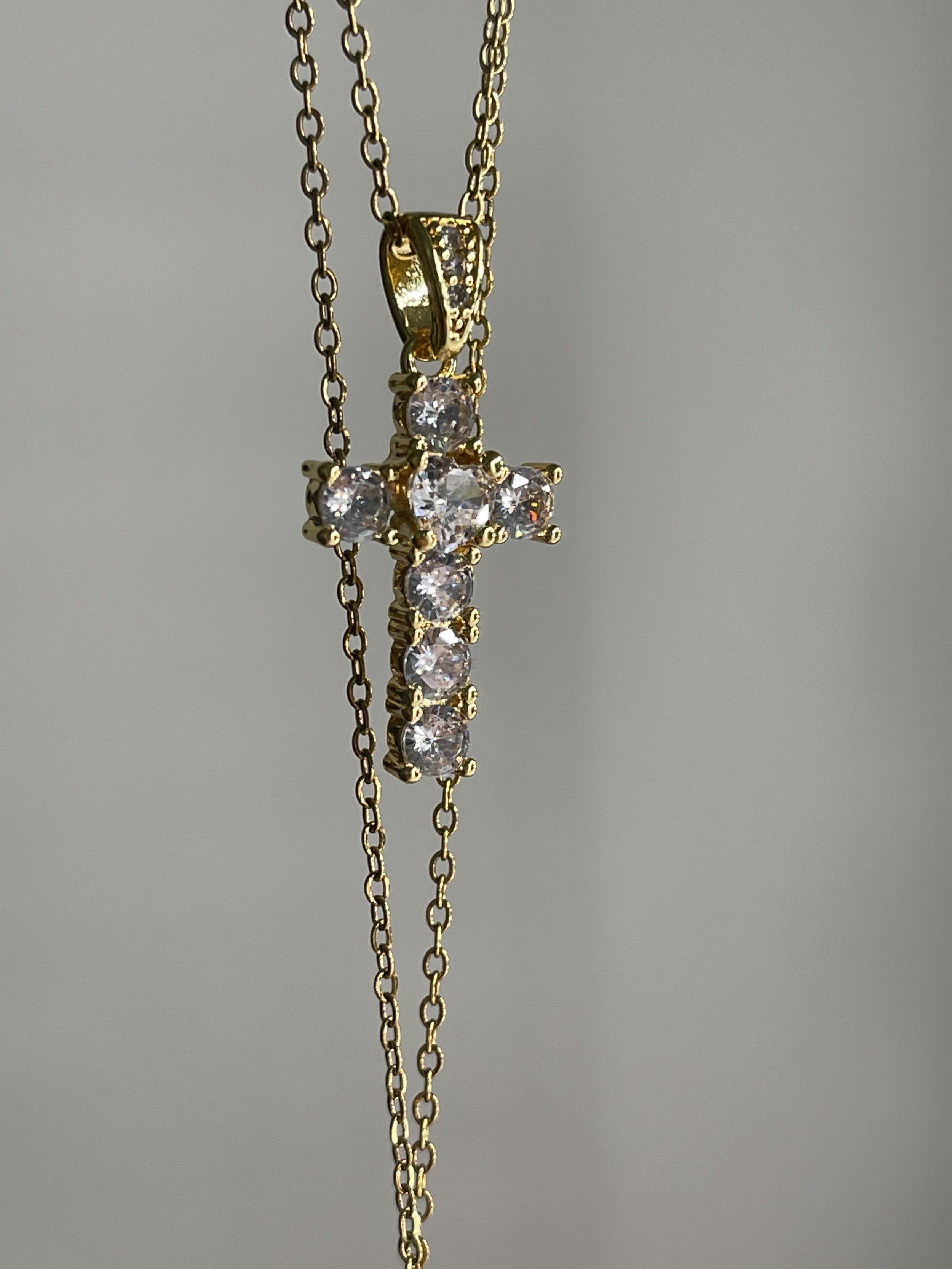 MINI ICED CROSS NECKLACE