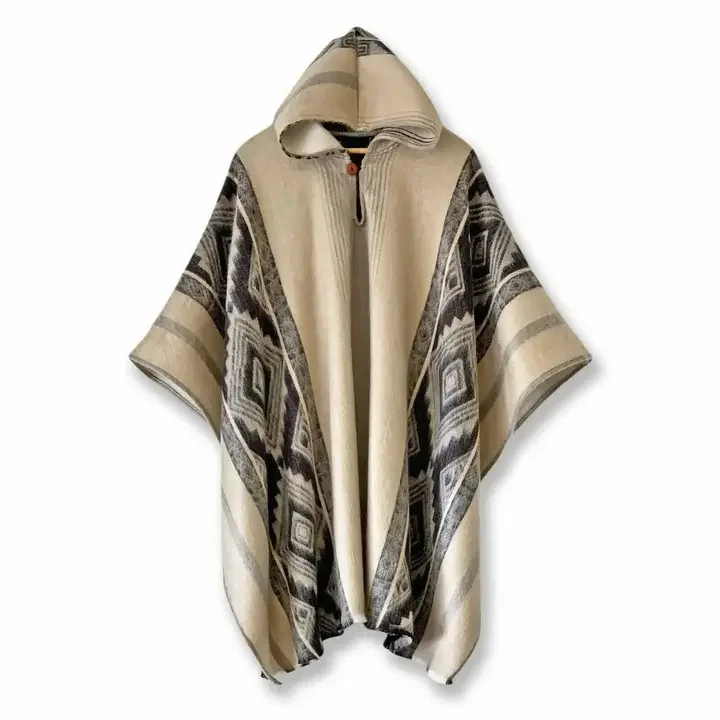 Costa Blanca - Lightweight Baby Alpaca Hooded Poncho