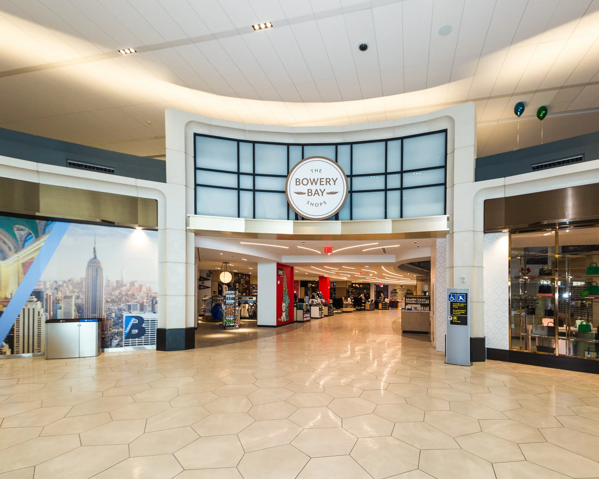 The Bowery Bay Shops entrance in LaGuardia airport. 