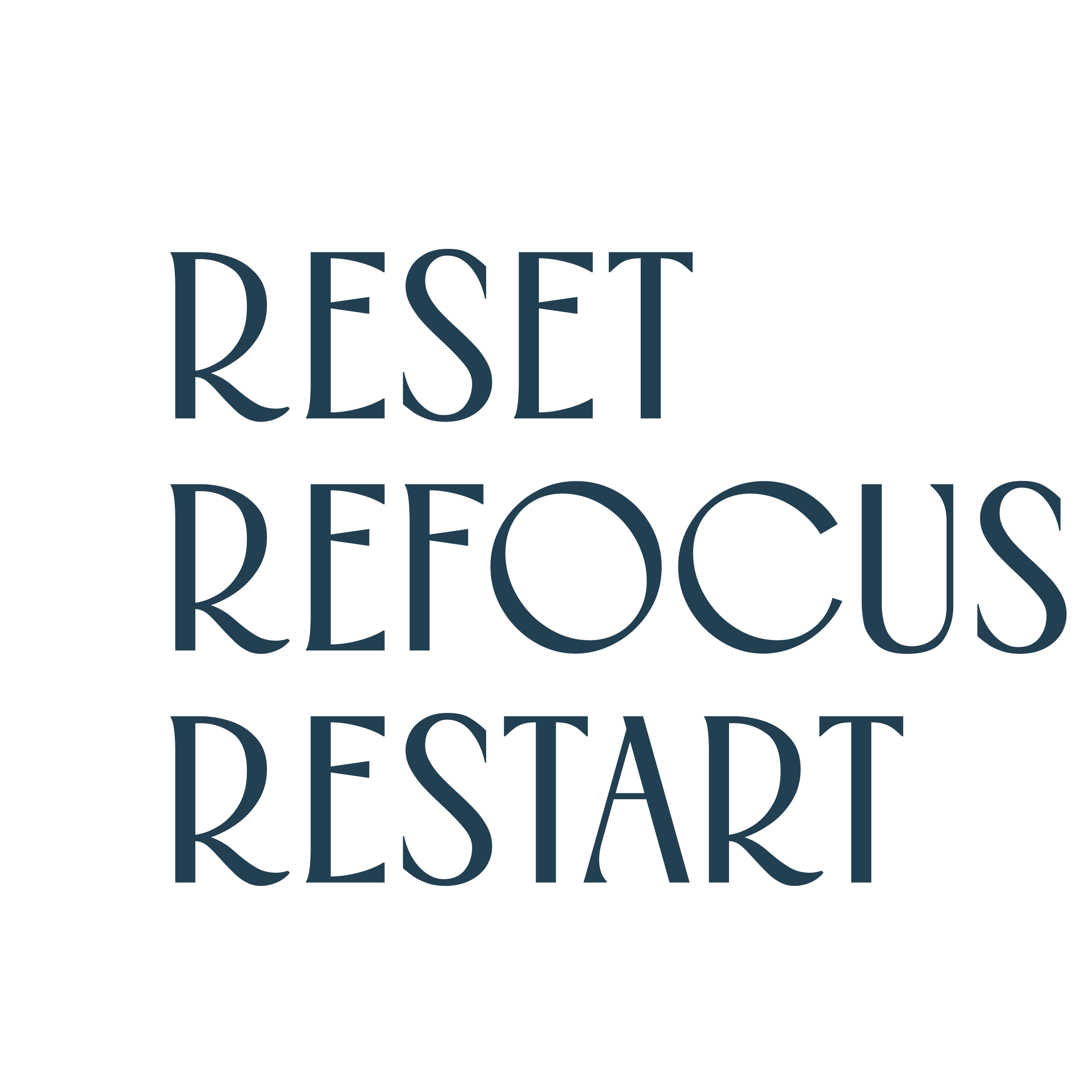 Reset Refocus Restart