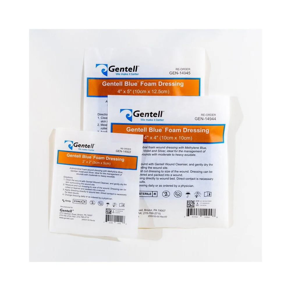 Gentell Blue Foam Dressing  Venturemedical