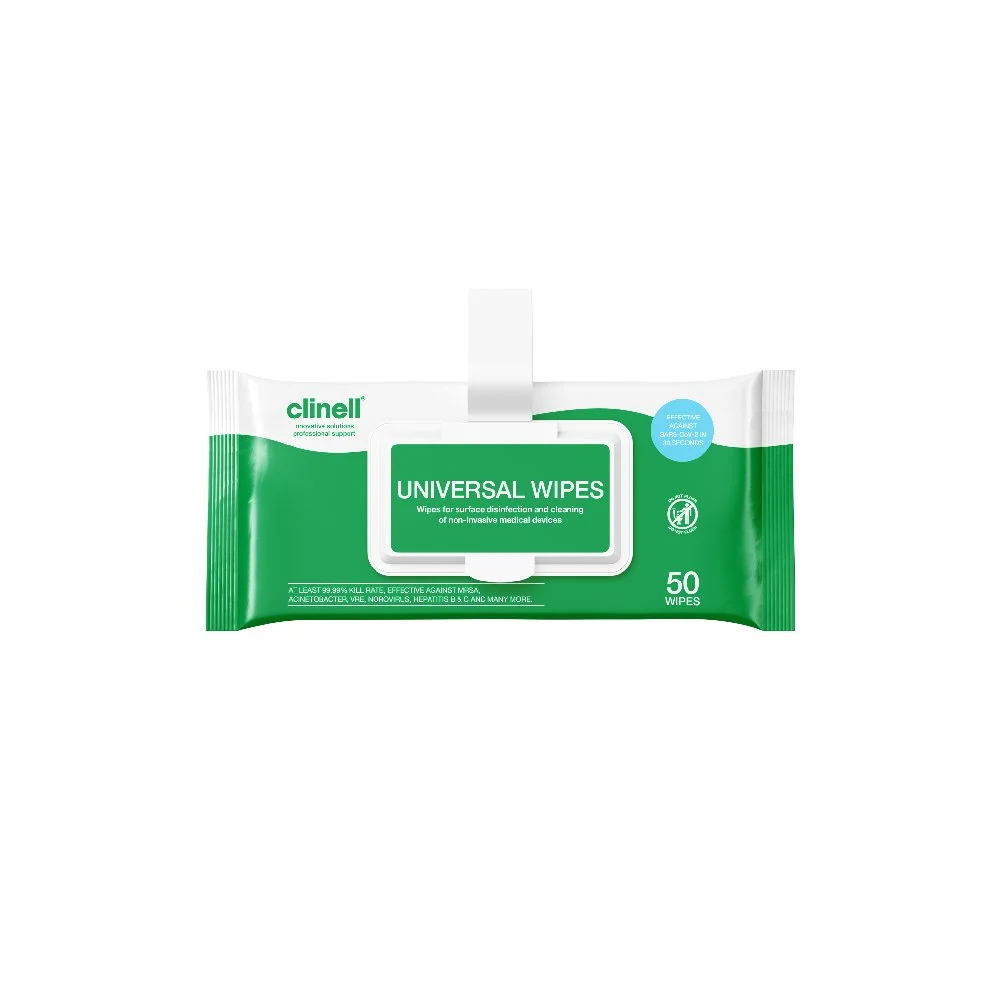 Clinell Universal Wipes Clip Pack 50