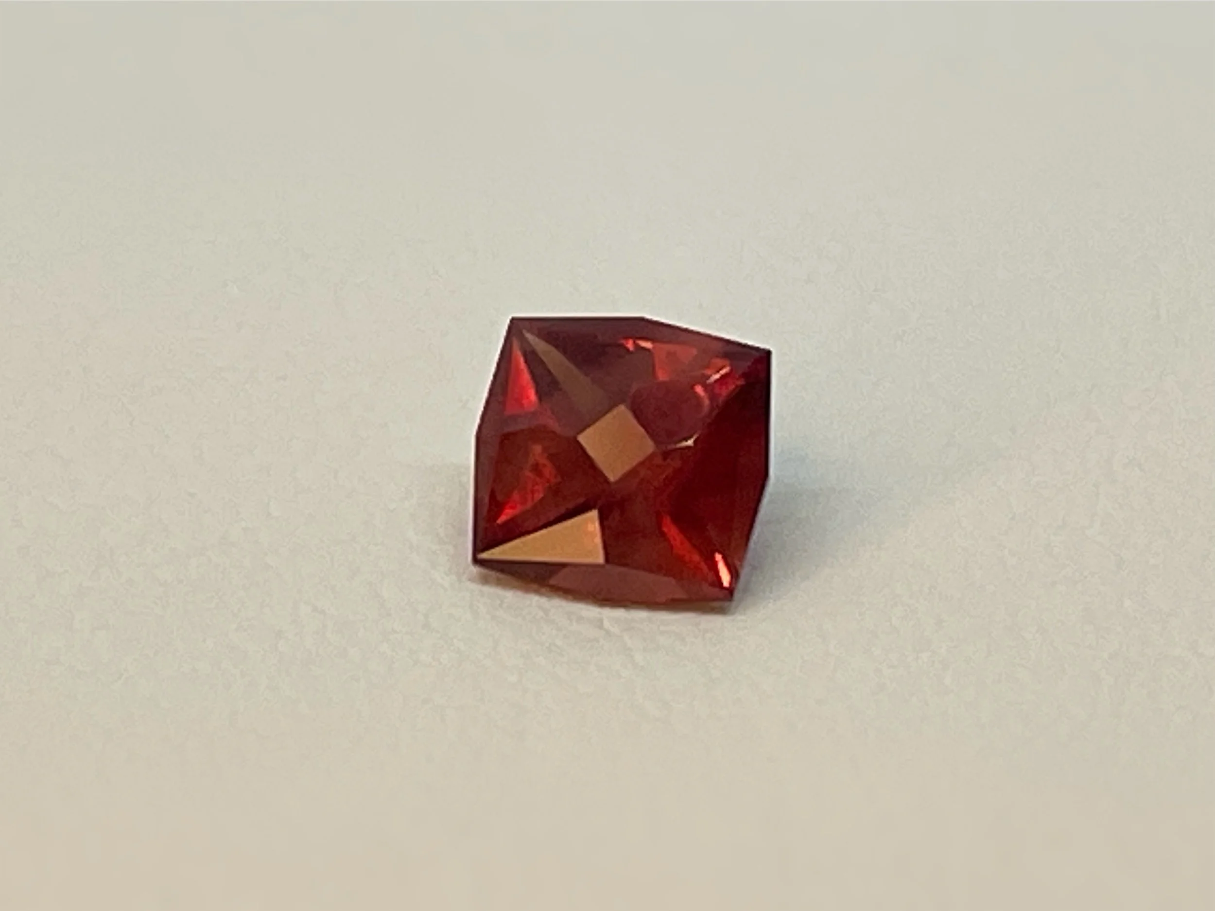 1.27 ct  Deep Red Cushion Sunstone