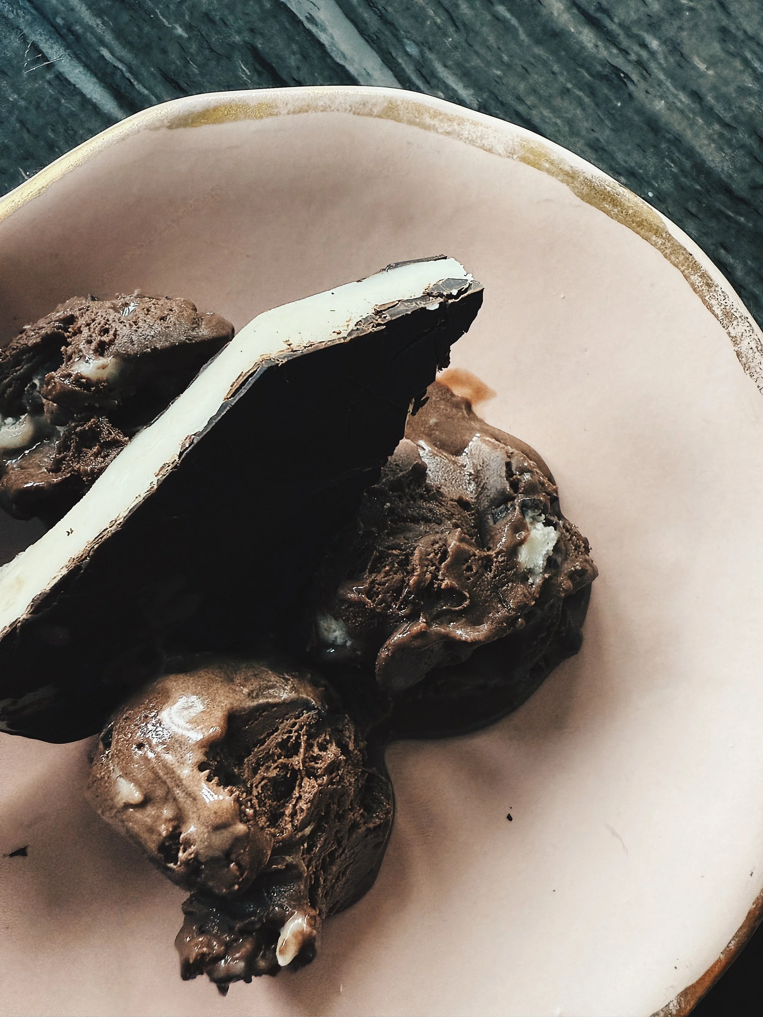 ICE CREAM: cocoa peppermint patti