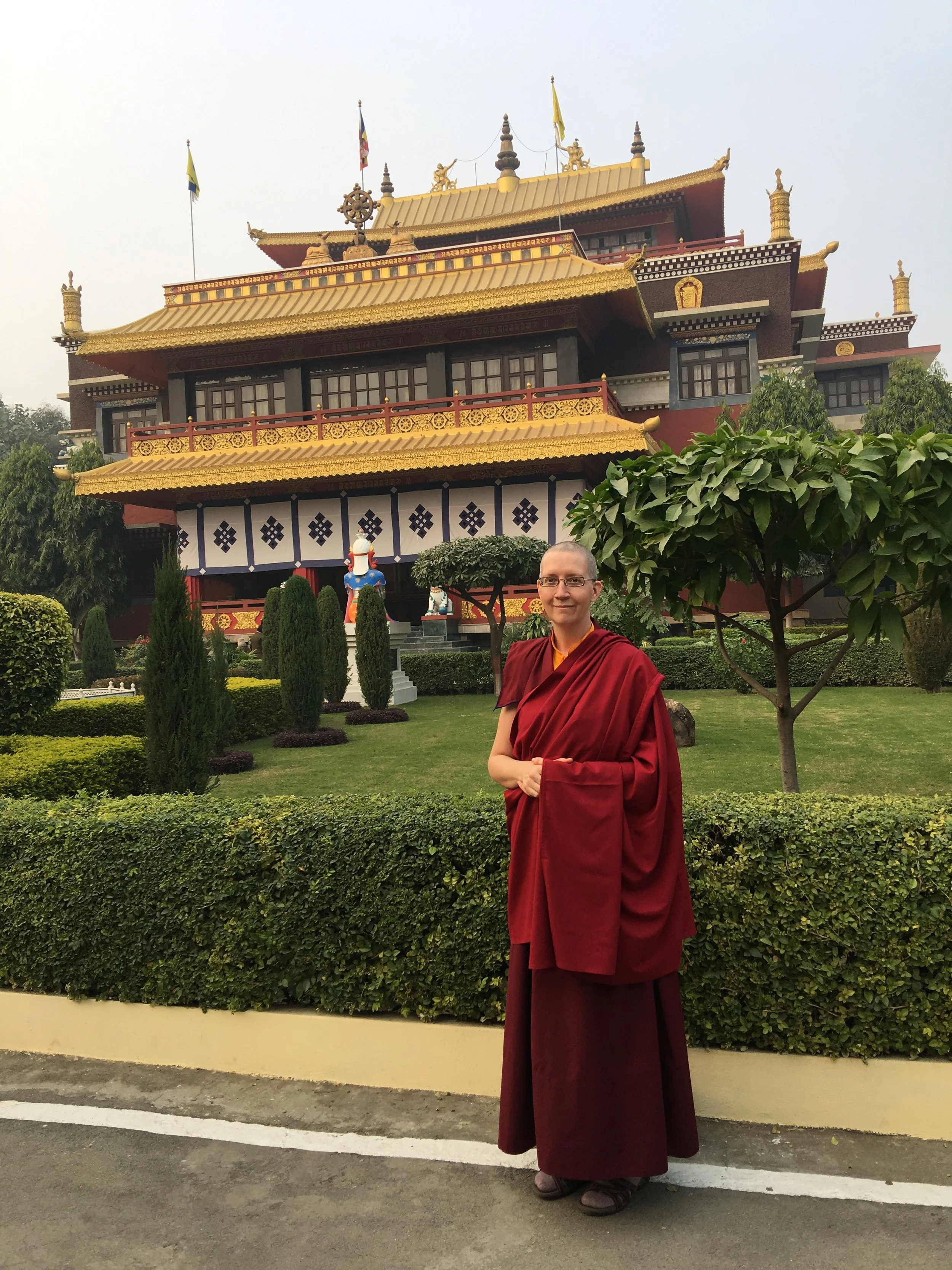 Claudia as a Novice nun in India