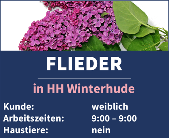 Unser Team Flieder aus Hamburg Winterhude sucht Verstärkung