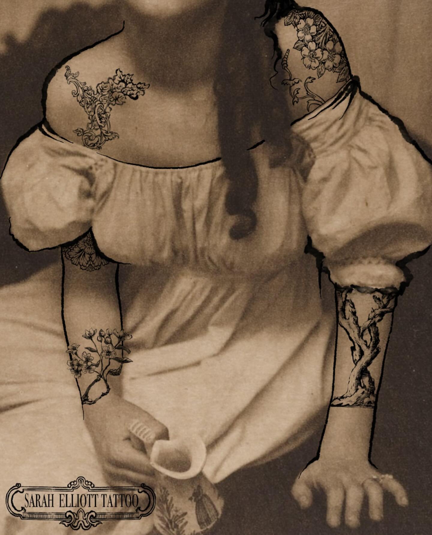 More placement ideas 🍃 I&rsquo;ve still got space available in a November-DM me or book online for your next tattoo

#ornamentaltattoo #tattooflash #fantasytattoo #illustrativetattoo #sydneytattoo #melbournetattoo