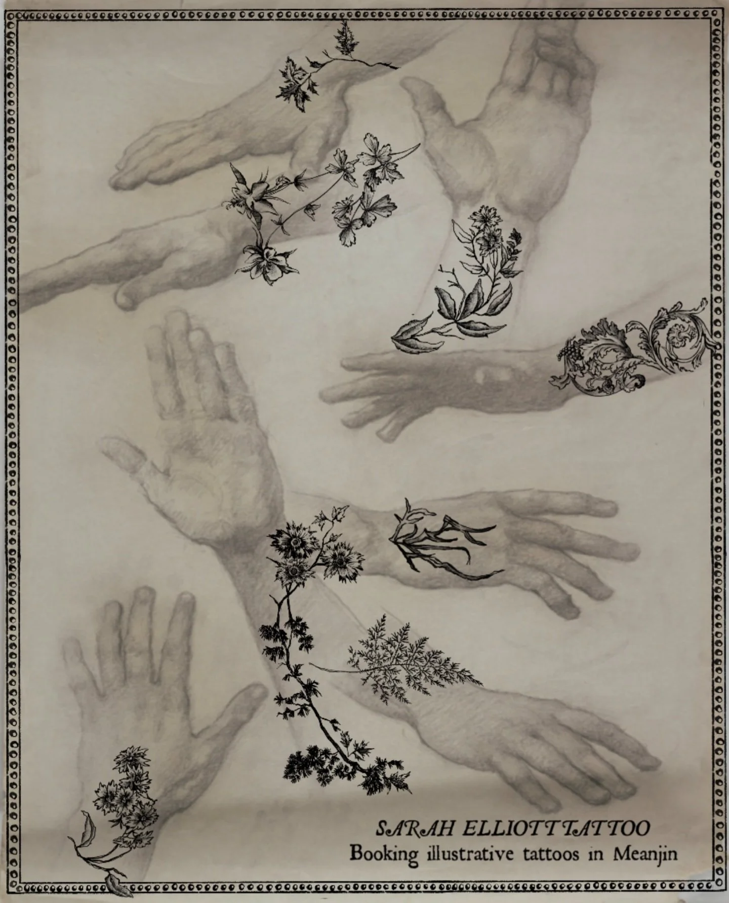 I&rsquo;m looking to expand my portfolio with lower wrist and hand tattoos. I recently got my hands tattooed and think that there&rsquo;s something really lovely about the way that tattoos in this area sit and age.

A limited number of discounted ses