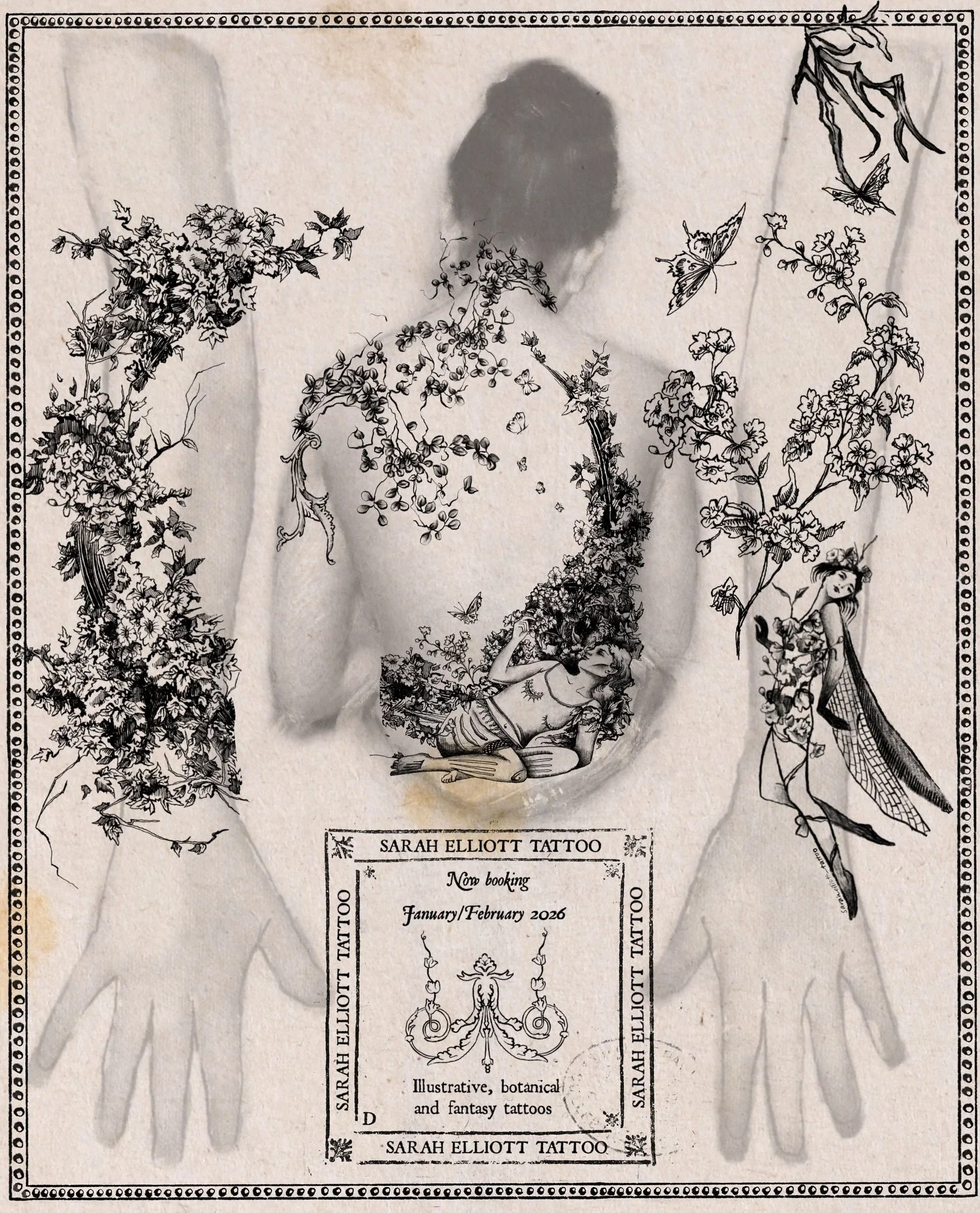 More illustrative, botanical tattoo designs. These were inspired by a fairy book that I used to read all the time when I was little. The illustrations were imperfect and had a flat, graphic style that I still really enjoy. 

These concepts are a bit 