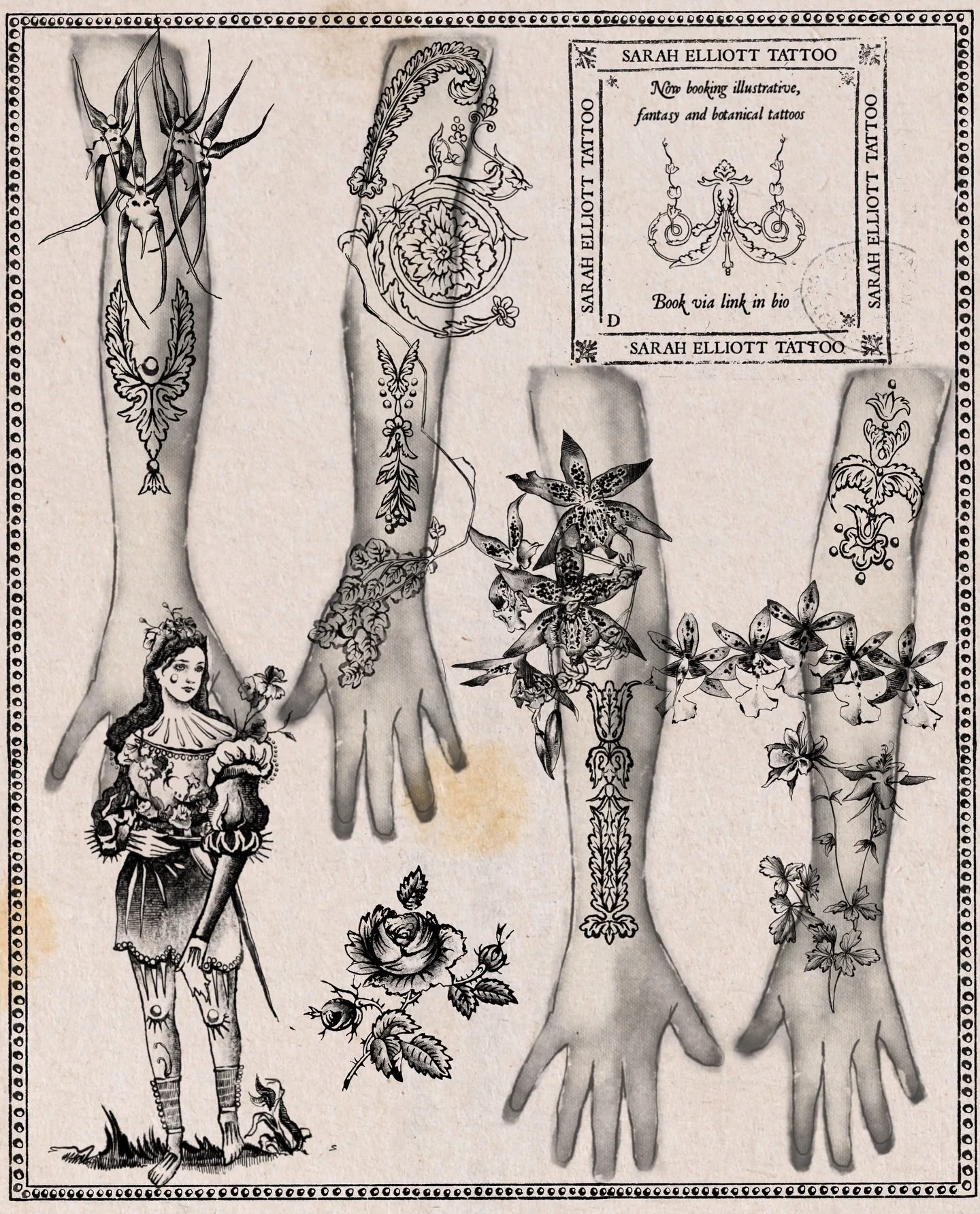 Extra dates have just opened over the next fortnight. If you&rsquo;ve been waiting for the right time to book, this is it.

I&rsquo;m currently taking on a limited number of custom pieces alongside my available flash. Botanical, illustrative and surr