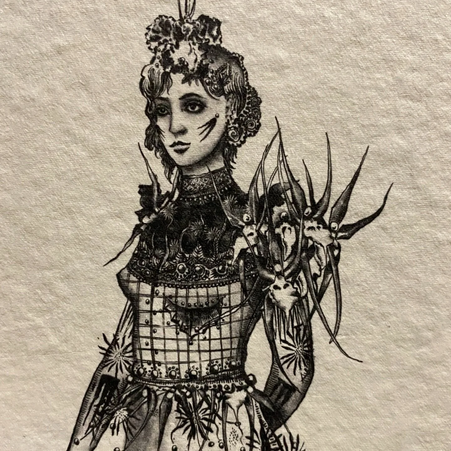 Close up details from a recent illustration ✨ This print will be for sale at the Brisbane Illustration Fair this month.