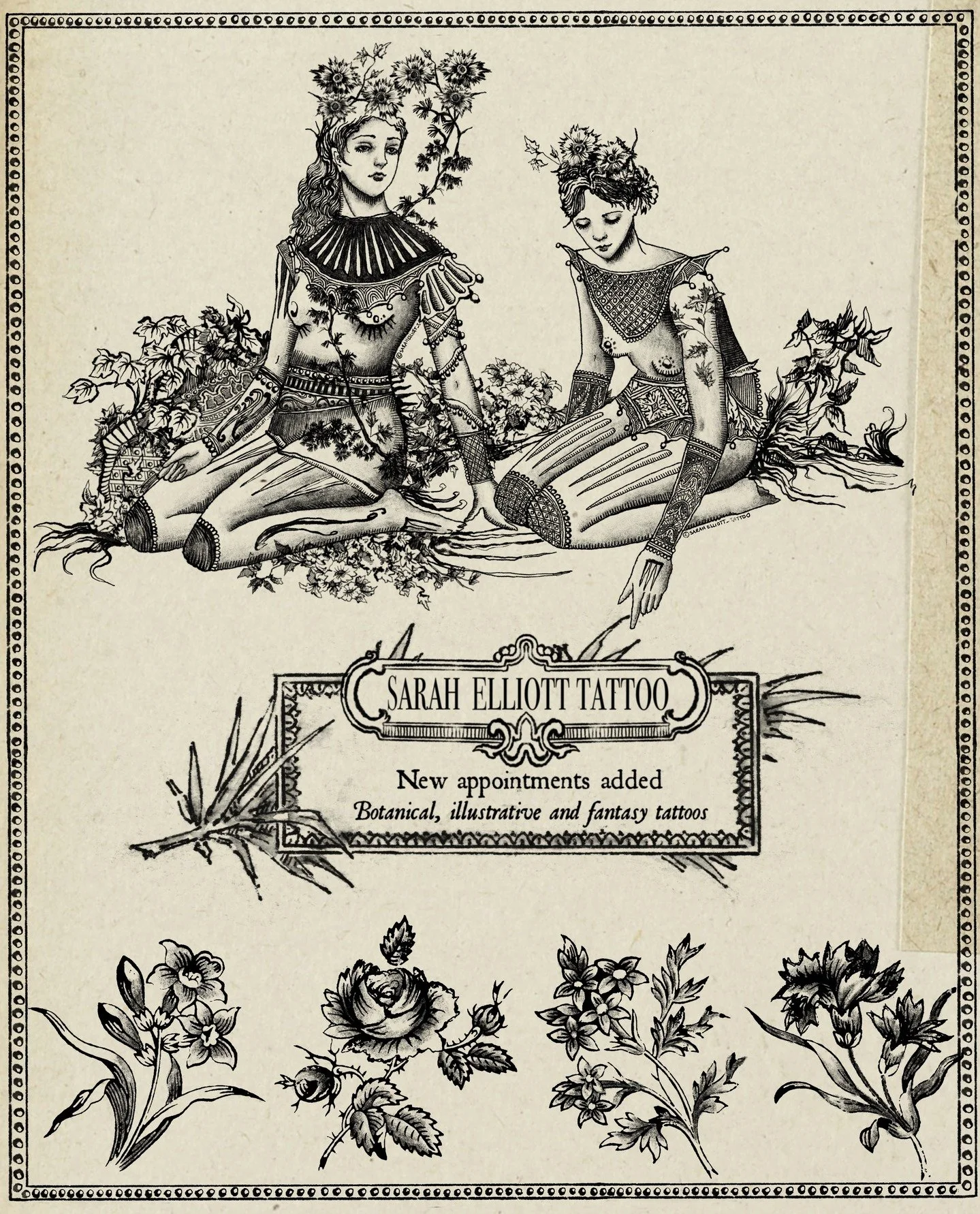 More appointments added! ✶
I&rsquo;ve added extra tattoo dates over the coming weeks for anyone who&rsquo;s been waiting to book in. These spots tend to go quickly, so if you&rsquo;ve had something in mind, now is the time to secure it.
There&rsquo;s