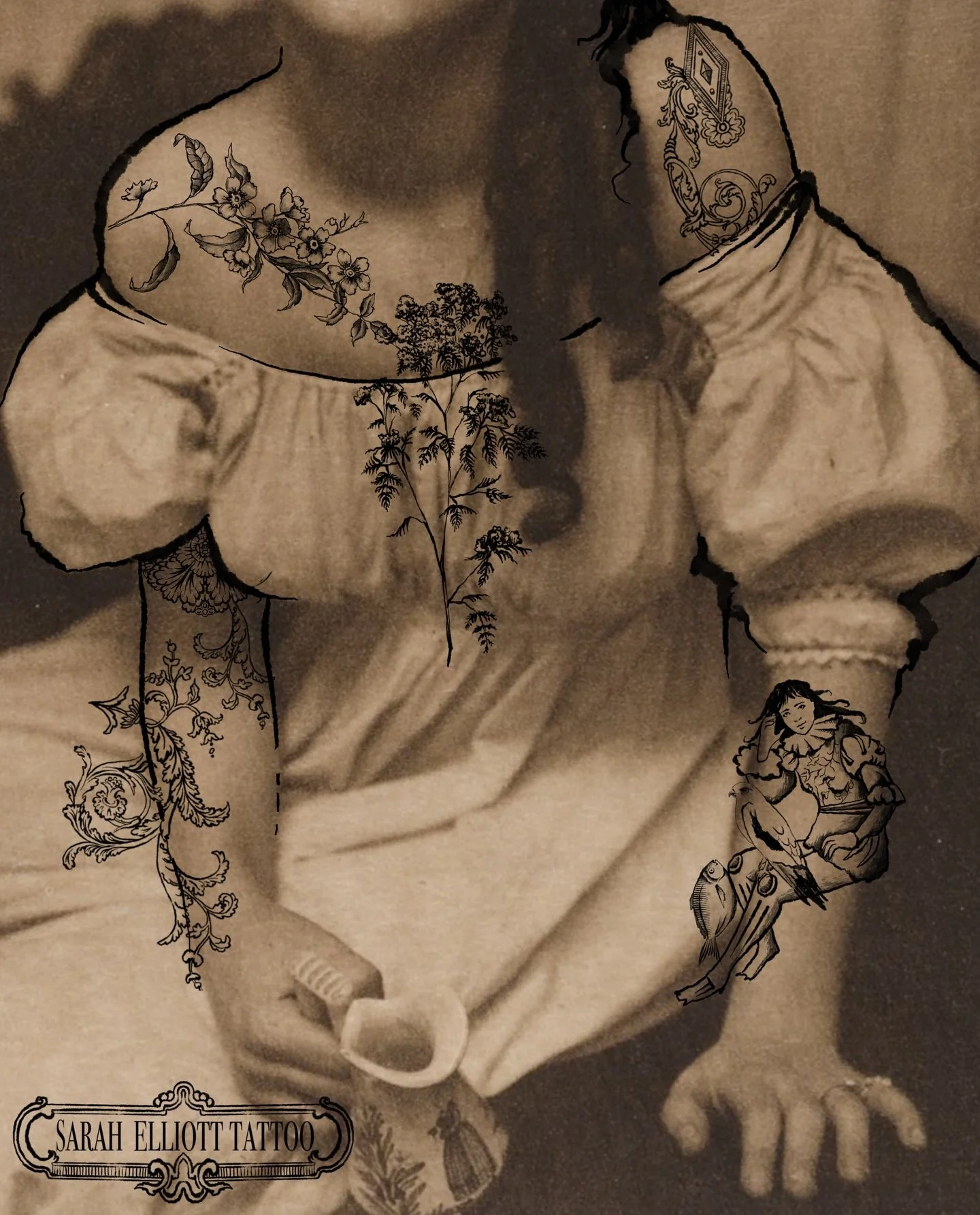 Some old flash designs reworked into a new sleeve concept ✨I have limited space available over the next fortnight-to check availability please click the link in my bio 

Don&rsquo;t forget to
🤍 Save this post if it resonates 
🤍 Check out my little 