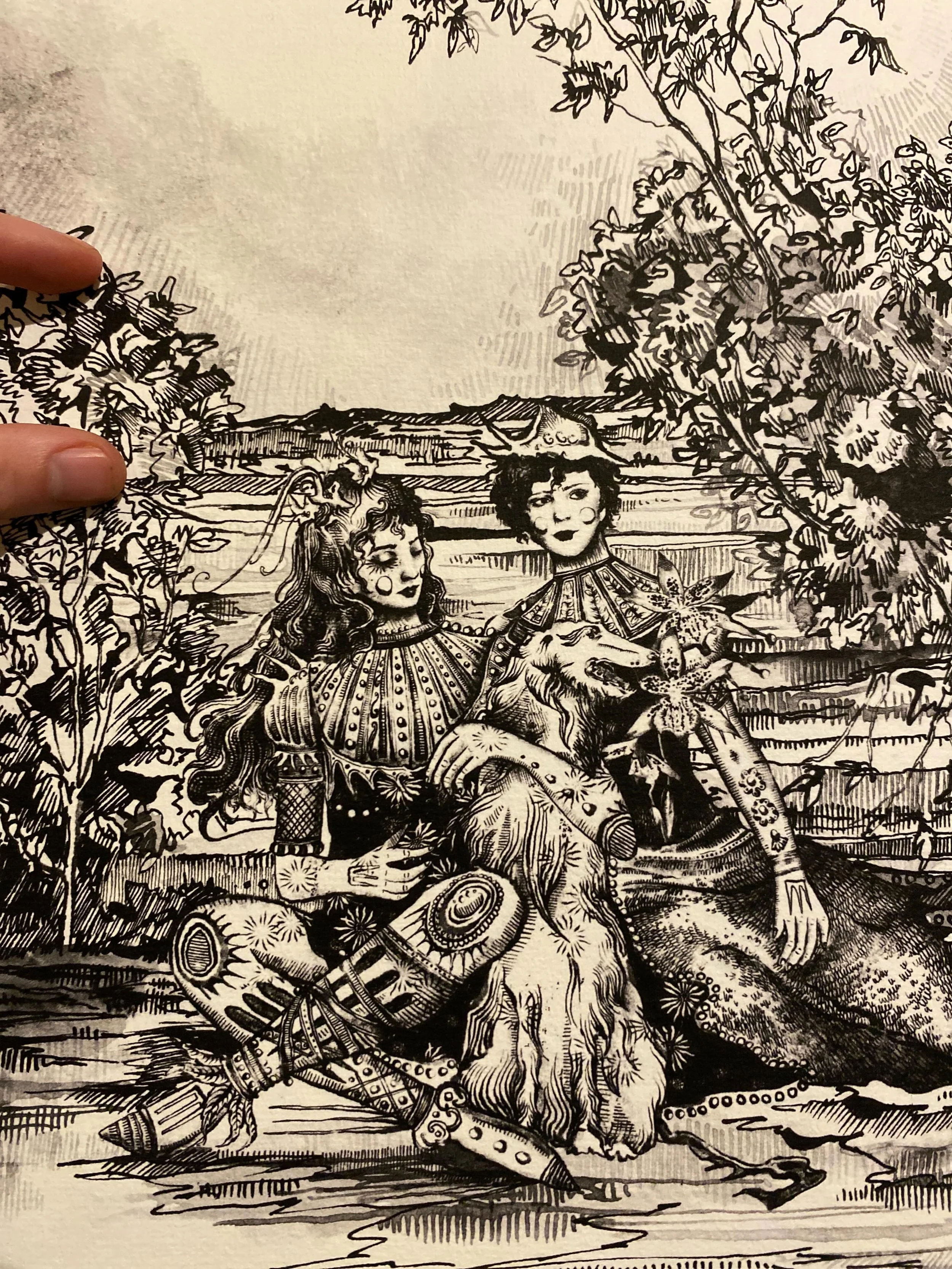 Some close up details of a recent illustration! I&rsquo;ve been working on a series of new sketches which will be available for purchase at upcoming markets!
 
-West End Markets (June 20th)
-Print-O-Rama Festival (4th of July)
-Brisbane Illustration 