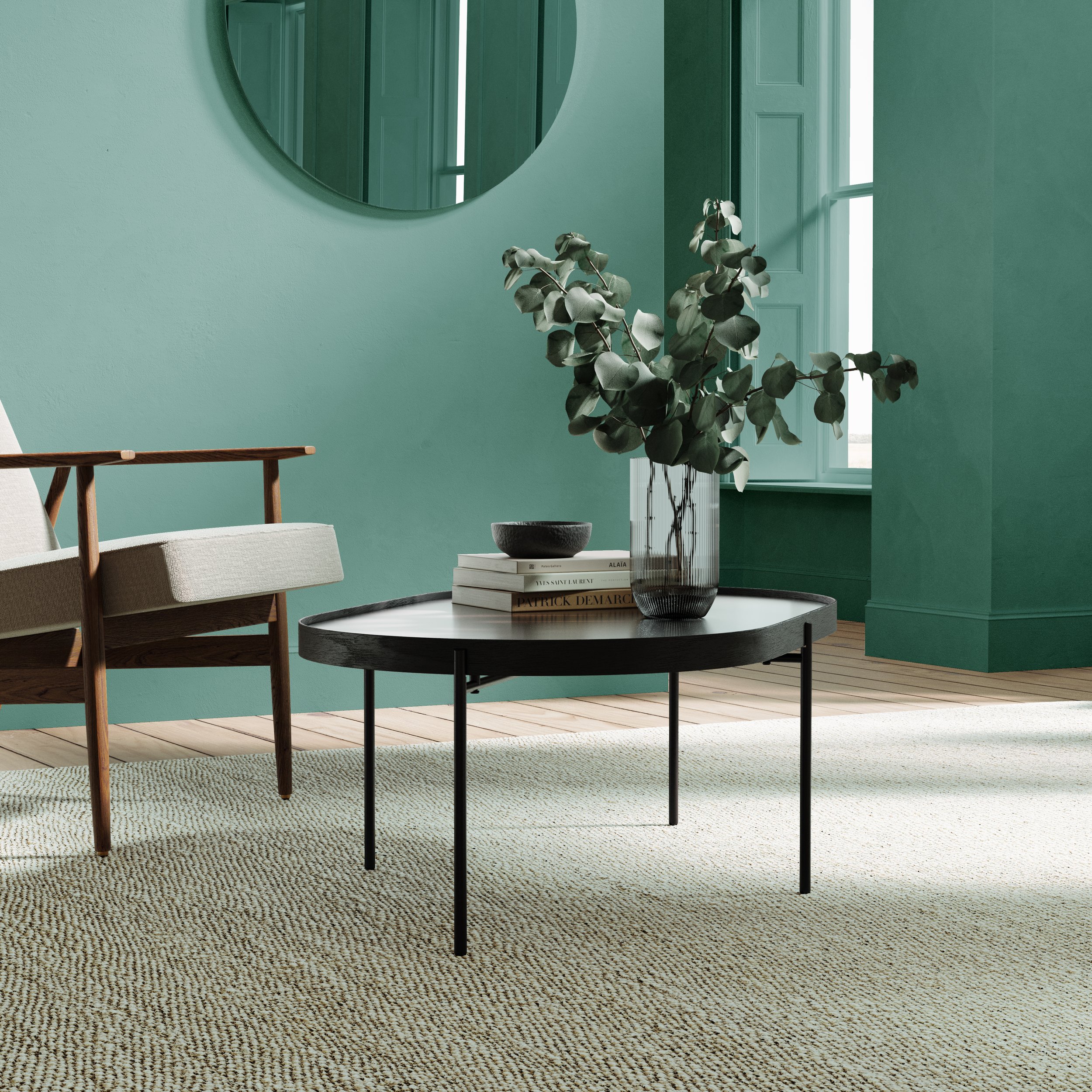Basilica Teal by The Pickleson Paint Co. A bold yet calming teal perfect for modern interiors.
