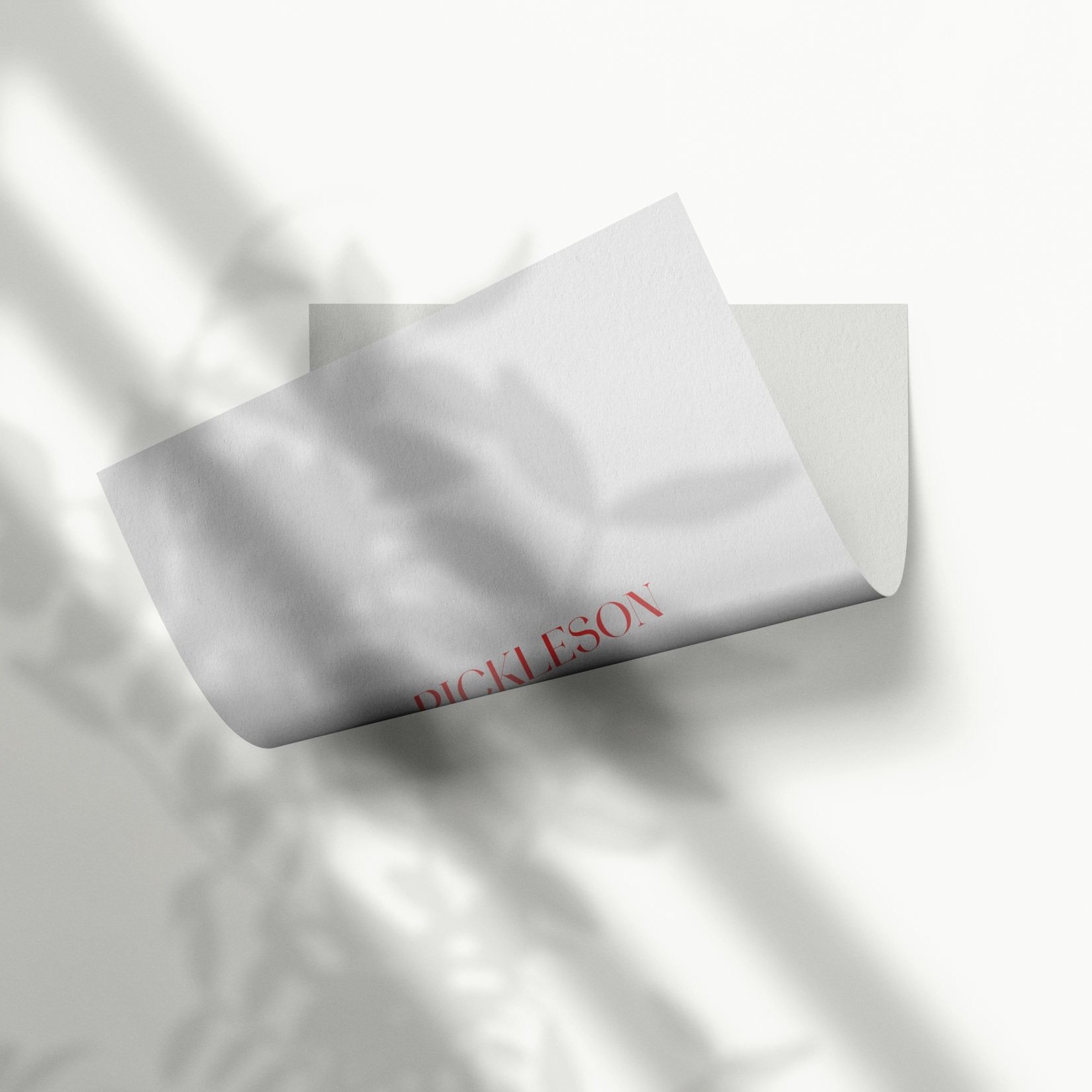 Sample Card for Just White by The Pickleson Paint Co. A classic, clean white for timeless interiors.