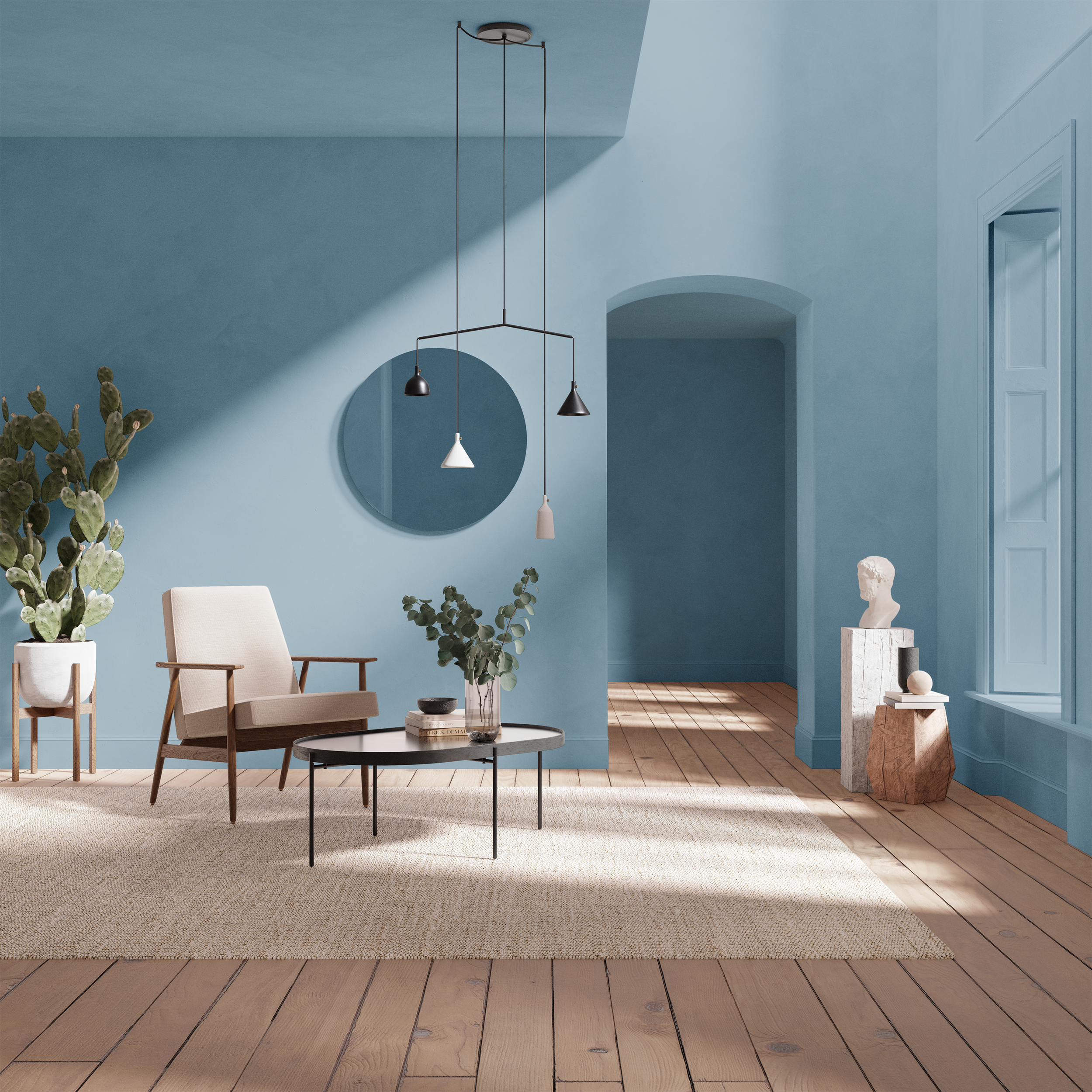 Stavros Blue by The Pickleson Paint Co. A charming mid blue inspired by the Greek Islands.