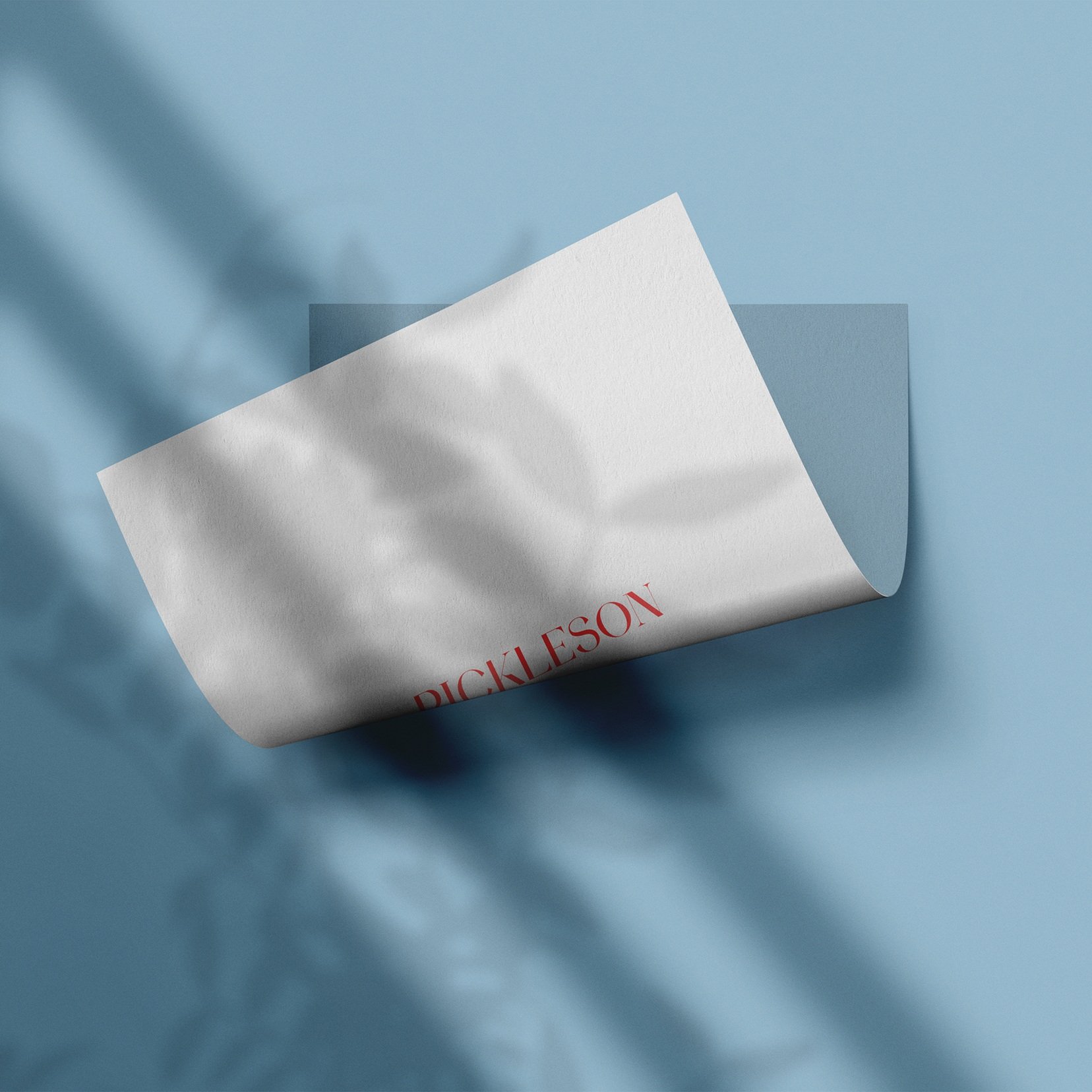 Sample Card for Stavros Blue by The Pickleson Paint Co. A charming mid blue inspired by the Greek Islands.