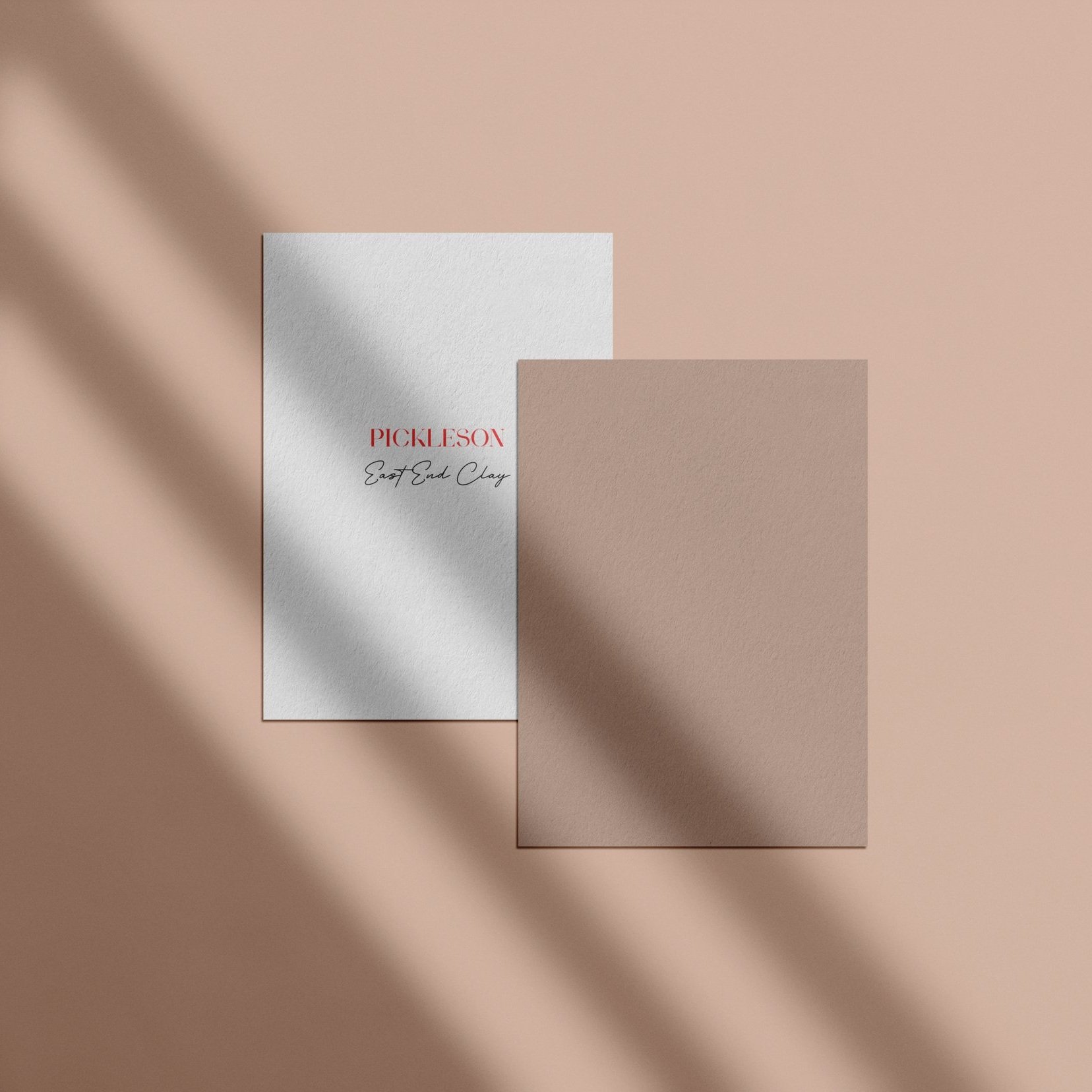 Sample Card for East End Clay by The Pickleson Paint Co. A warm, earthy neutral for cozy interiors.