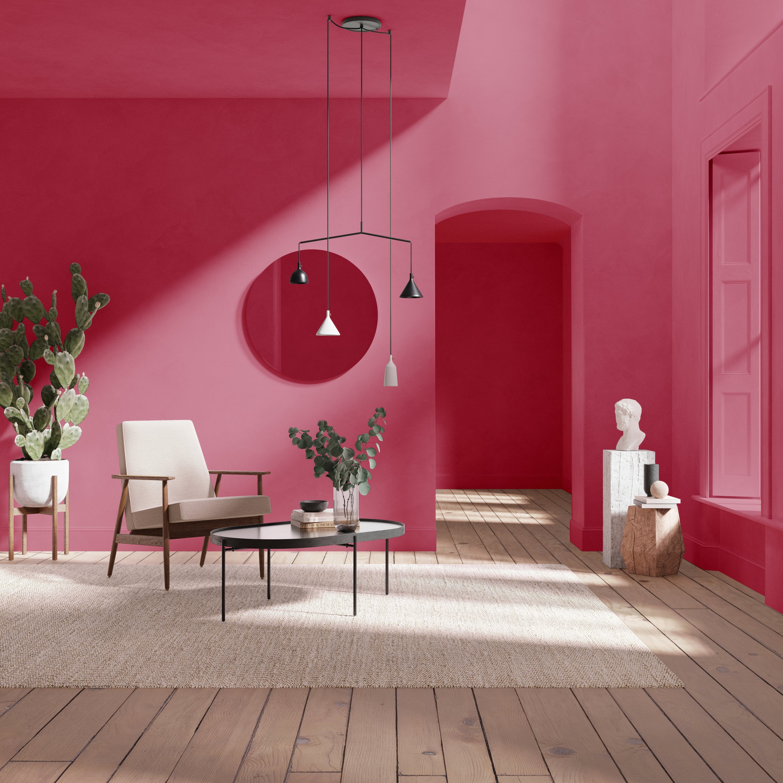 Disco Pink by The Pickleson Paint Co. A bold, electric pink, packed full of energy.