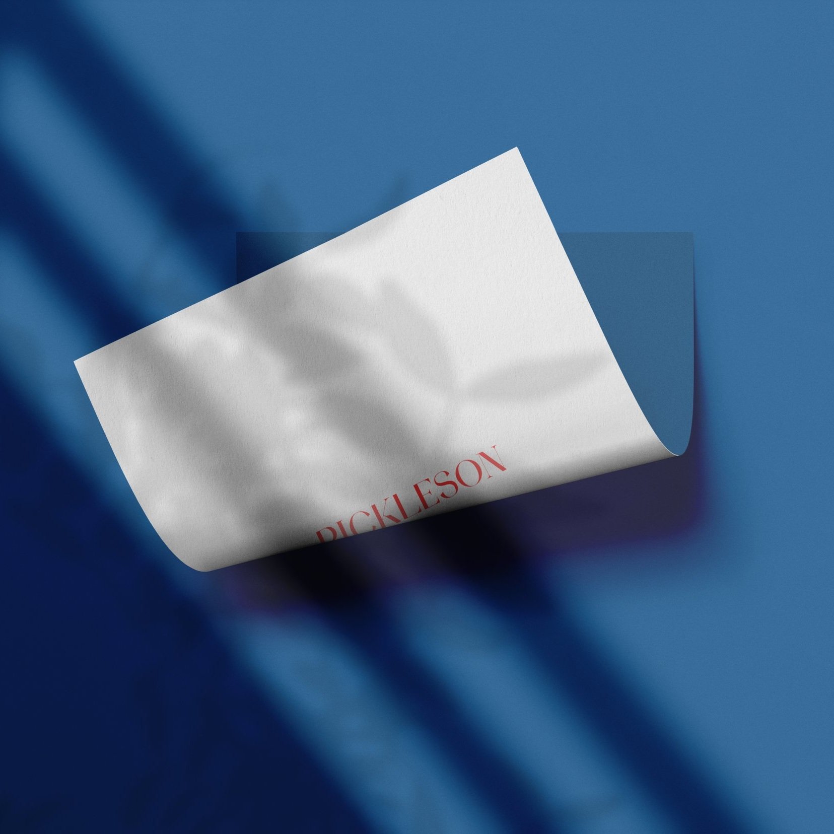 Sample Card for Boujee Blue by The Pickleson Paint Co. A bold designer blue that really makes a statement.