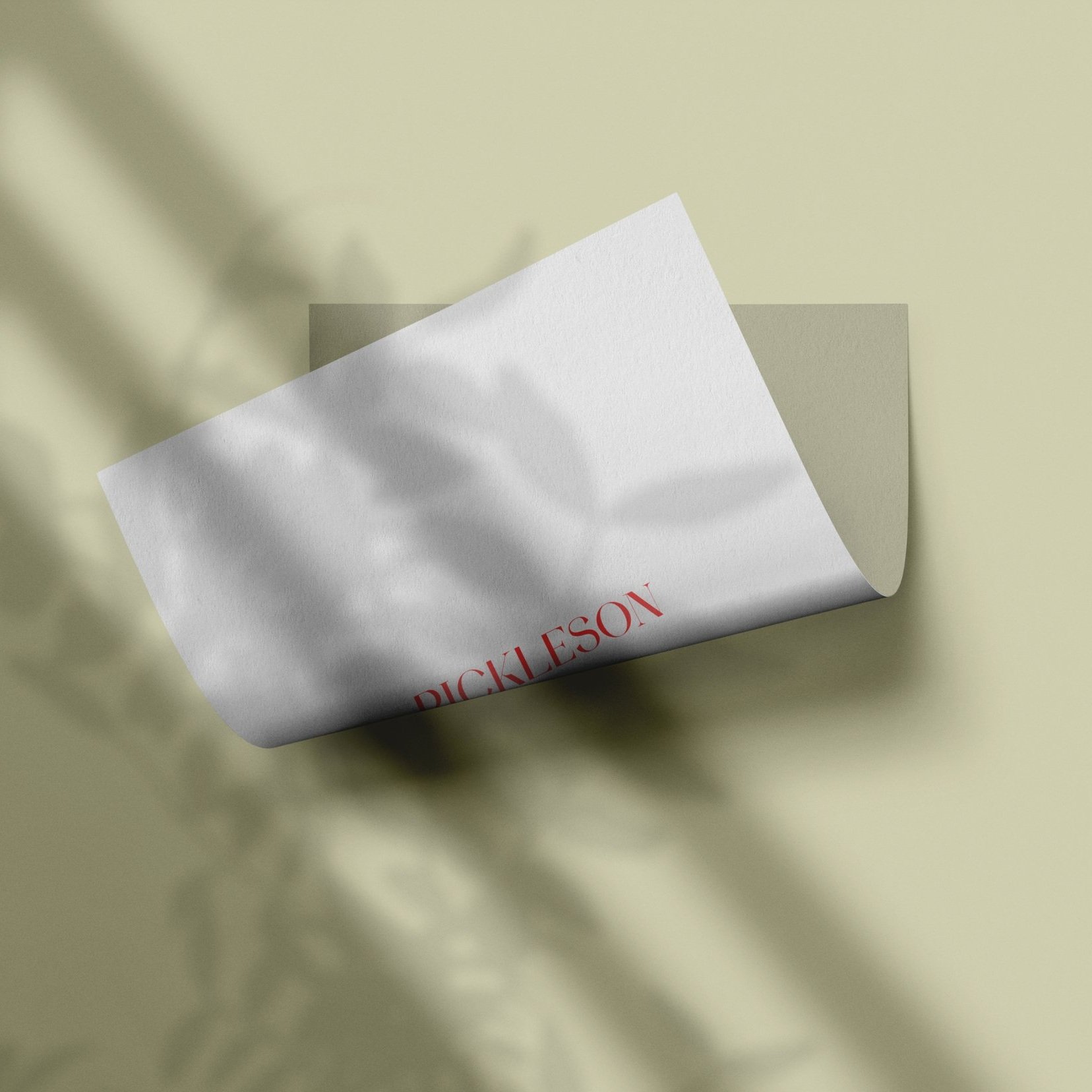 Sample Card for Aegean Sage by The Pickleson Paint Co. A soft, muted green inspired by the Aegean.
