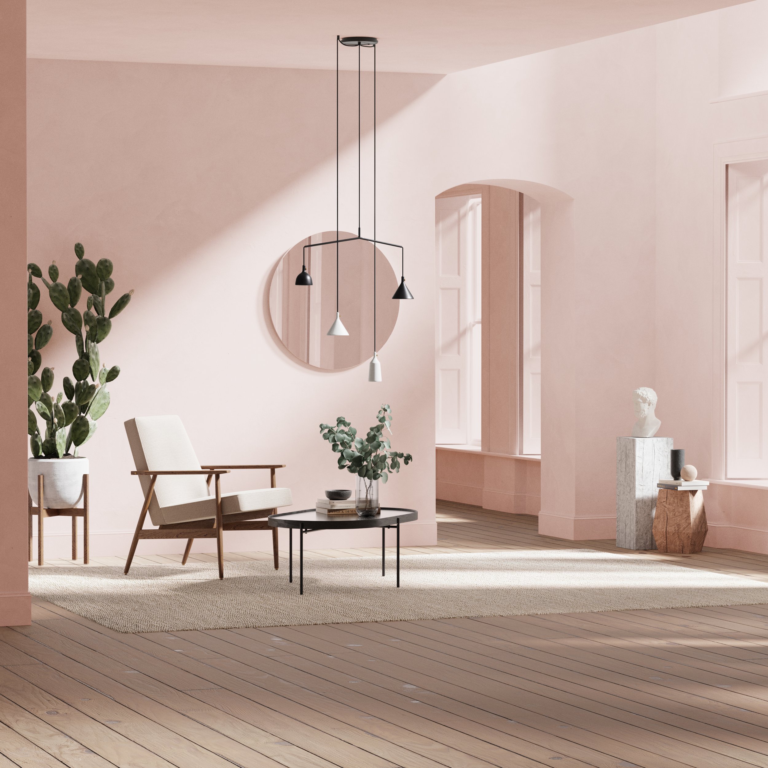 Fresco Pink by The Pickleson Paint Co. A muted, soothing pink for serene spaces.