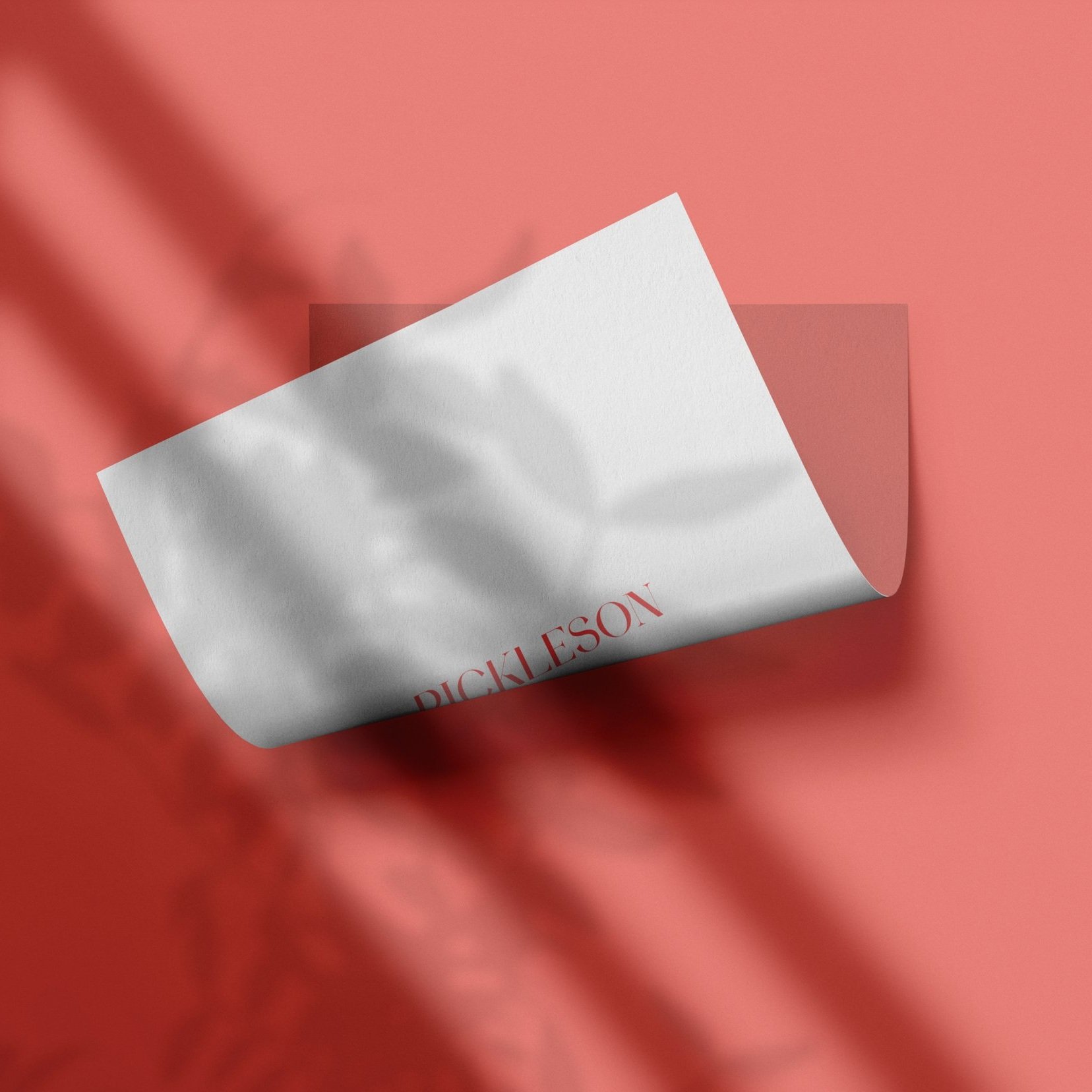 Sample Card for Jalapeno Red by The Pickleson Paint Co. A bold, fiery red with real character.