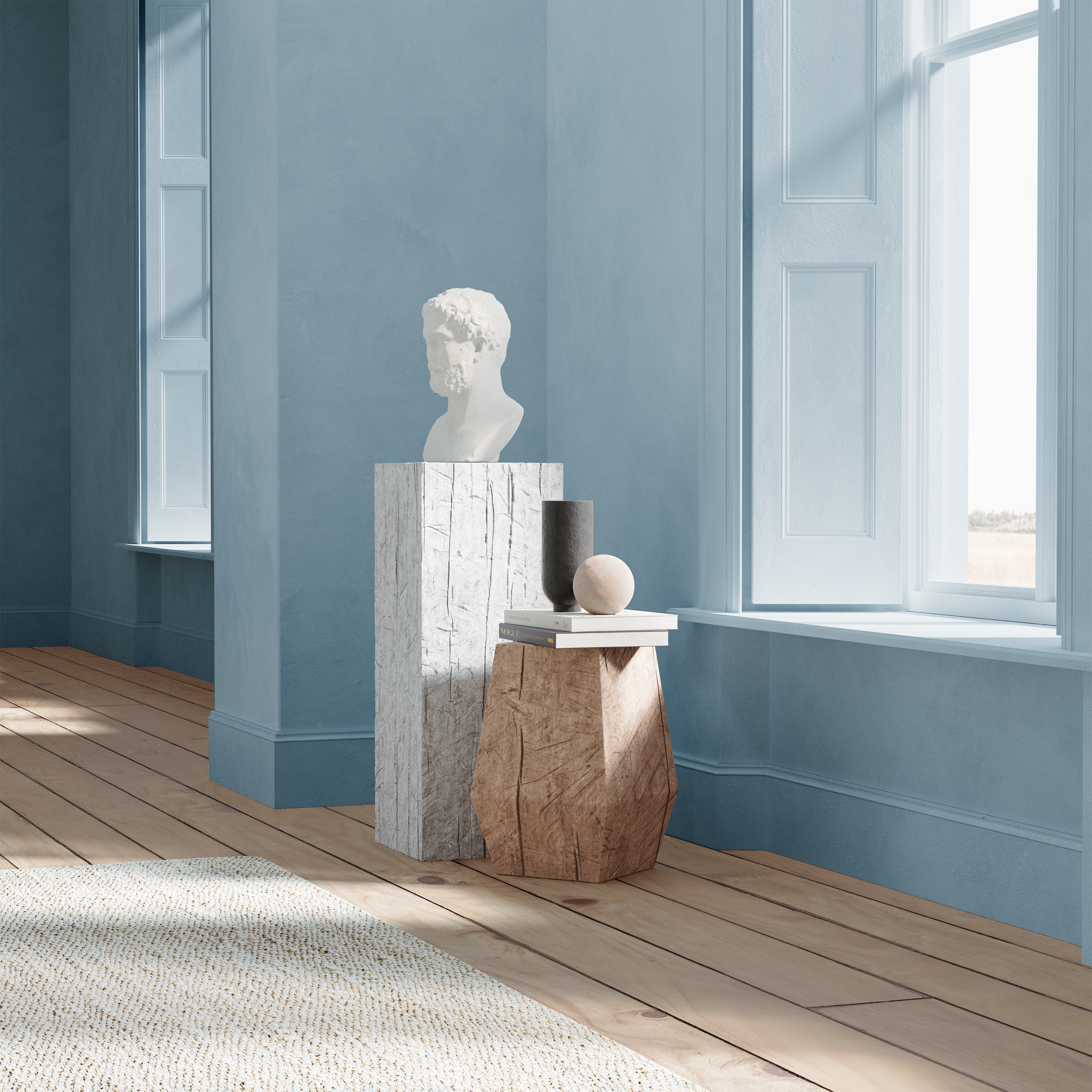 Stavros Blue by The Pickleson Paint Co. A charming mid blue inspired by the Greek Islands.