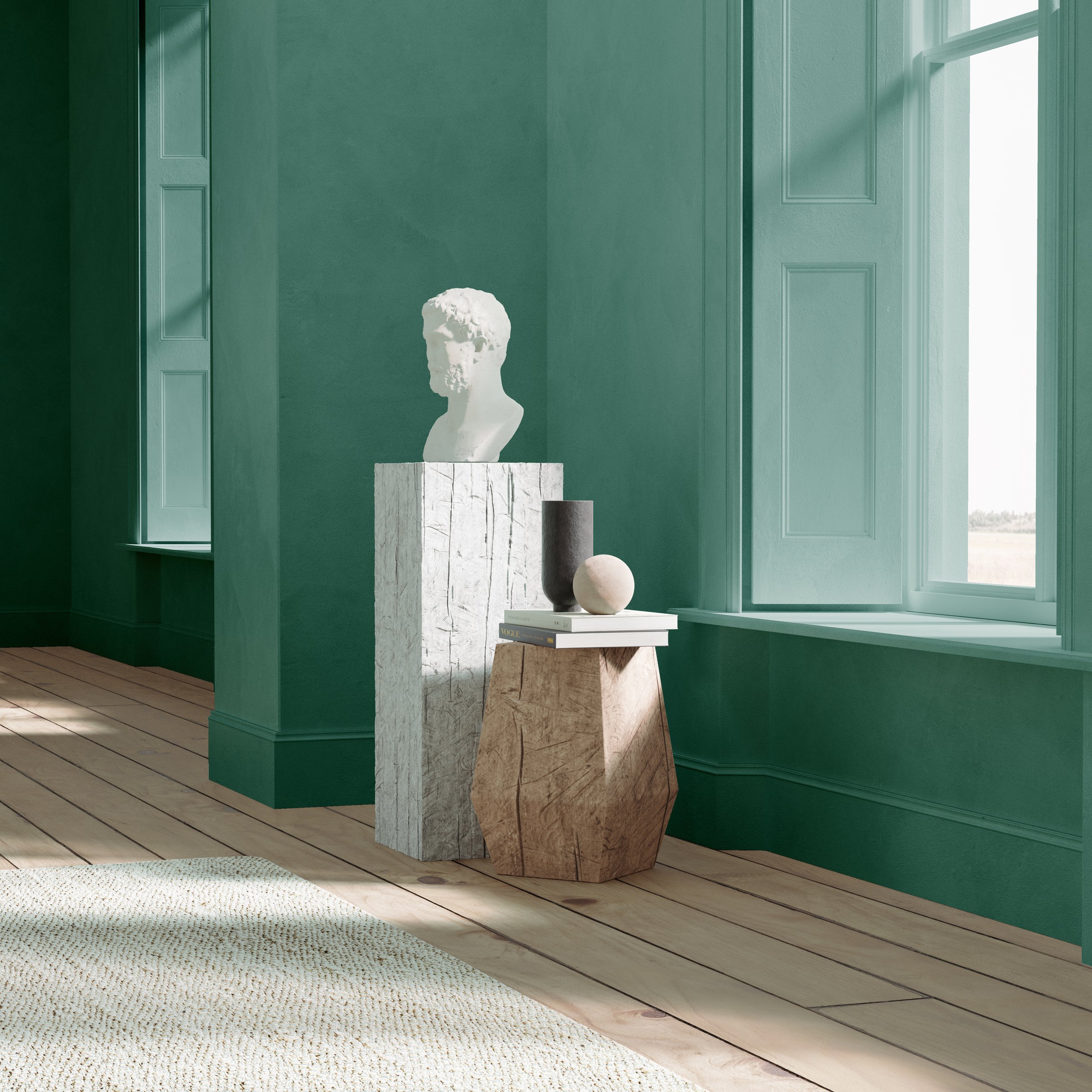 Basilica Teal by The Pickleson Paint Co. A bold yet calming teal perfect for modern interiors.