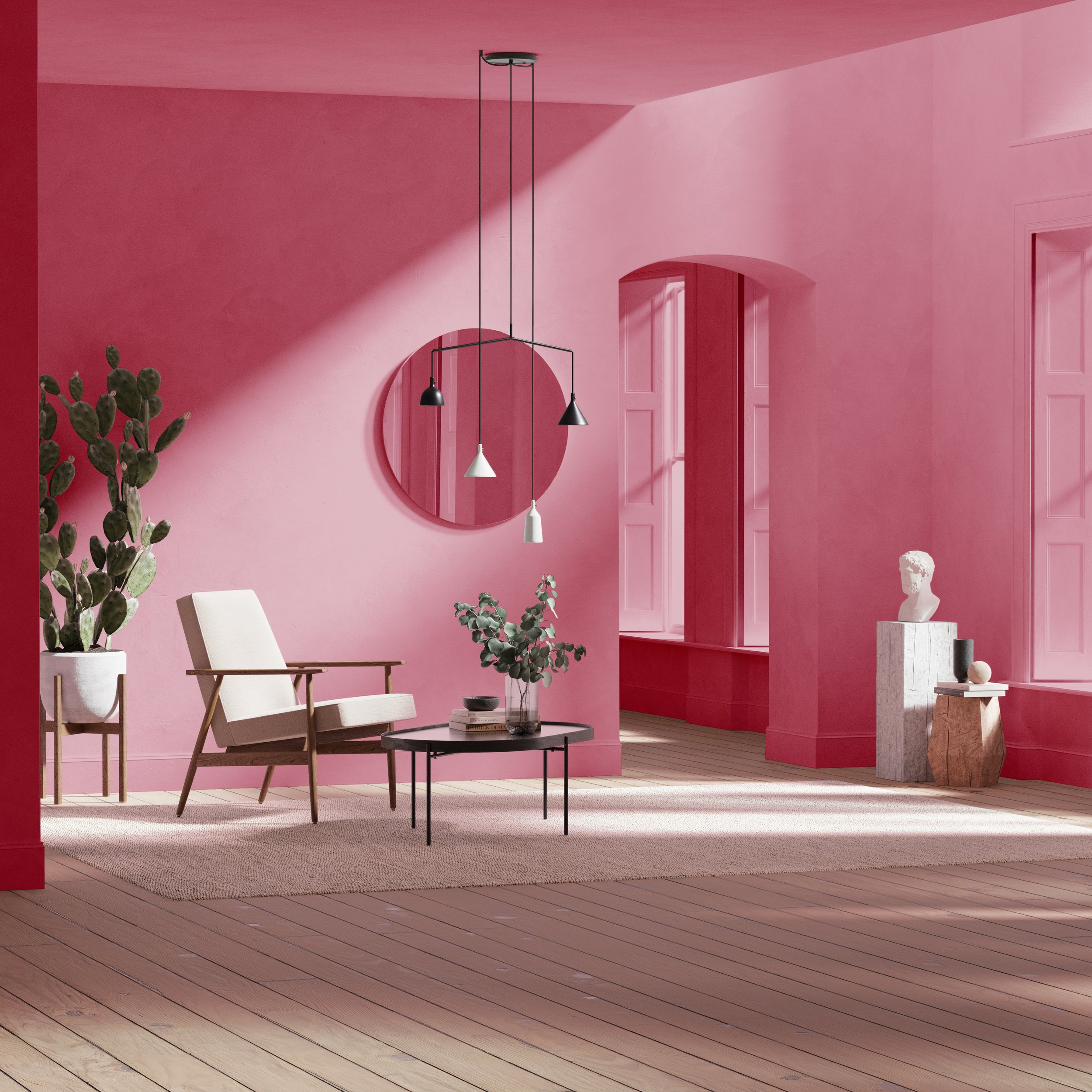 Disco Pink by The Pickleson Paint Co. A bold, electric pink, packed full of energy.