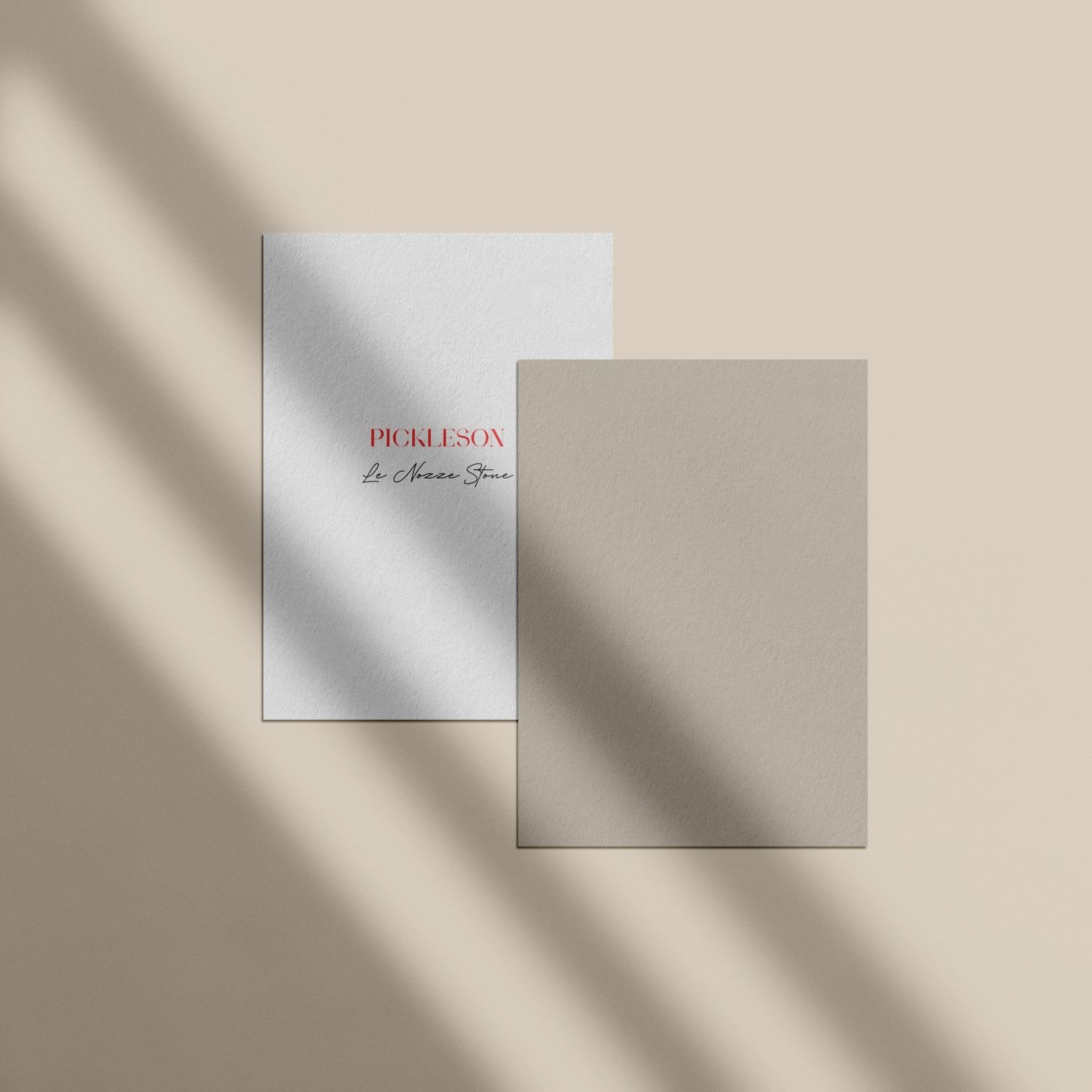 Sample Card for Le Nozze Stone by The Pickleson Paint Co. A muted cool stone shade with understated elegance.