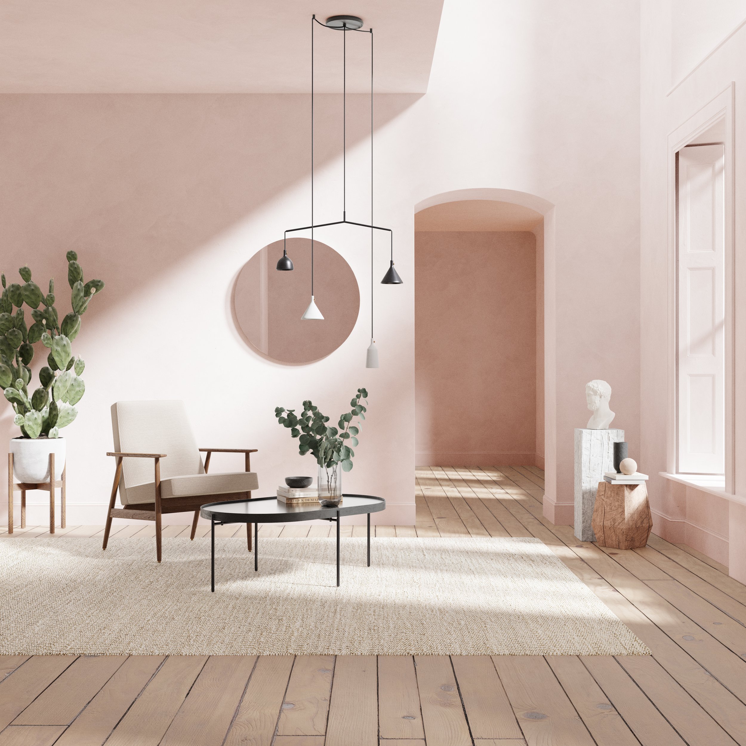 Fresco Pink by The Pickleson Paint Co. A muted, soothing pink for serene spaces.