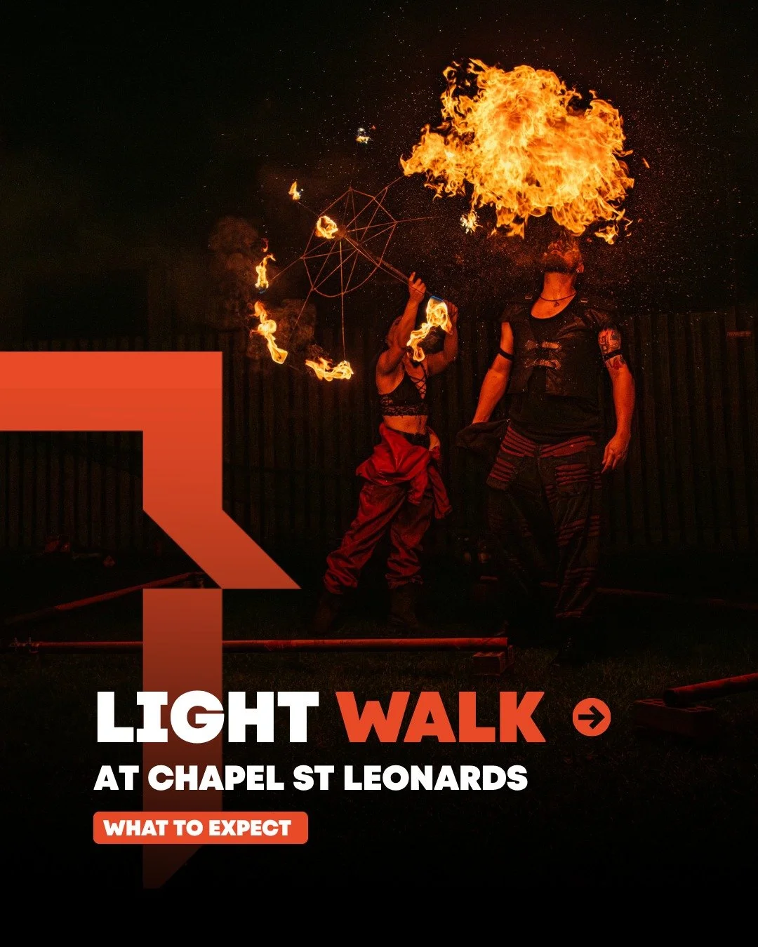 Light Walk at Chapel St Leonards 🌙
Friday 24 October, 6pm to 8pm

Locations: Chapel St Leonards to North Sea Observatory

Join us for a free magical evening of lights, creativity, and community spirit in Chapel St Leonards. 

What to expect:

🔥Fire