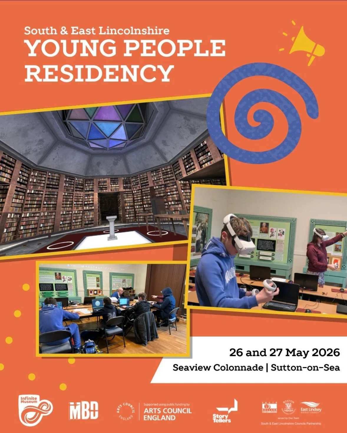 ⏰ The Infinite Museum Young People Residency is fast approaching!!

Across the residency, young people will explore immersive technology, create digital tools, and work to create 3D digital objects and stories to be added into the Infinite Museum VR 