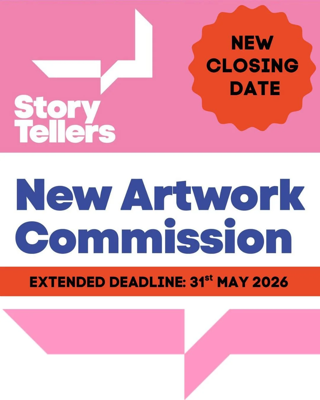 EXTENDED DEADLINE - THERE'S STILL TIME TO APPLY! ⏰

If you've been thinking about applying for this new community-focused artwork commission, then you still have time!

Read the full brief and apply before the 31st May 👉 https://www.story-tellers.co