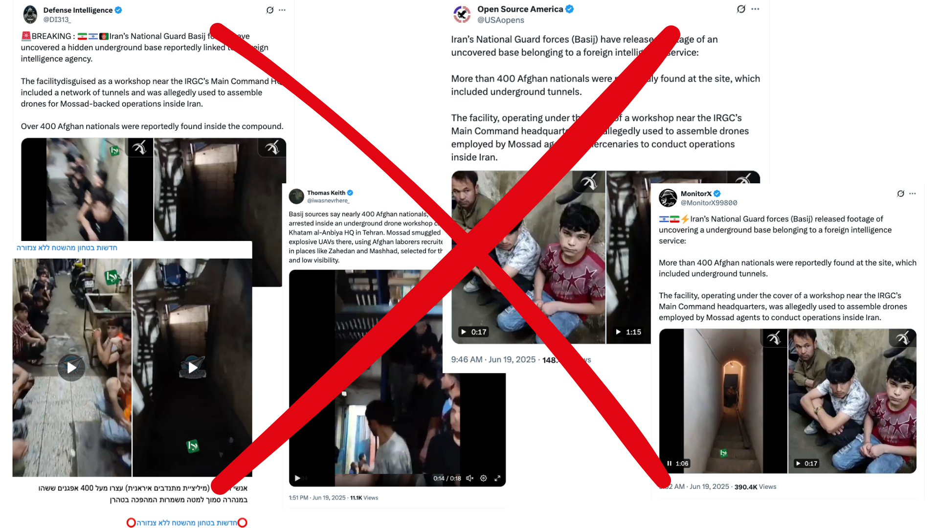 Figure: Dissemination of misinformation by various accounts with hundreds of thousands of views.