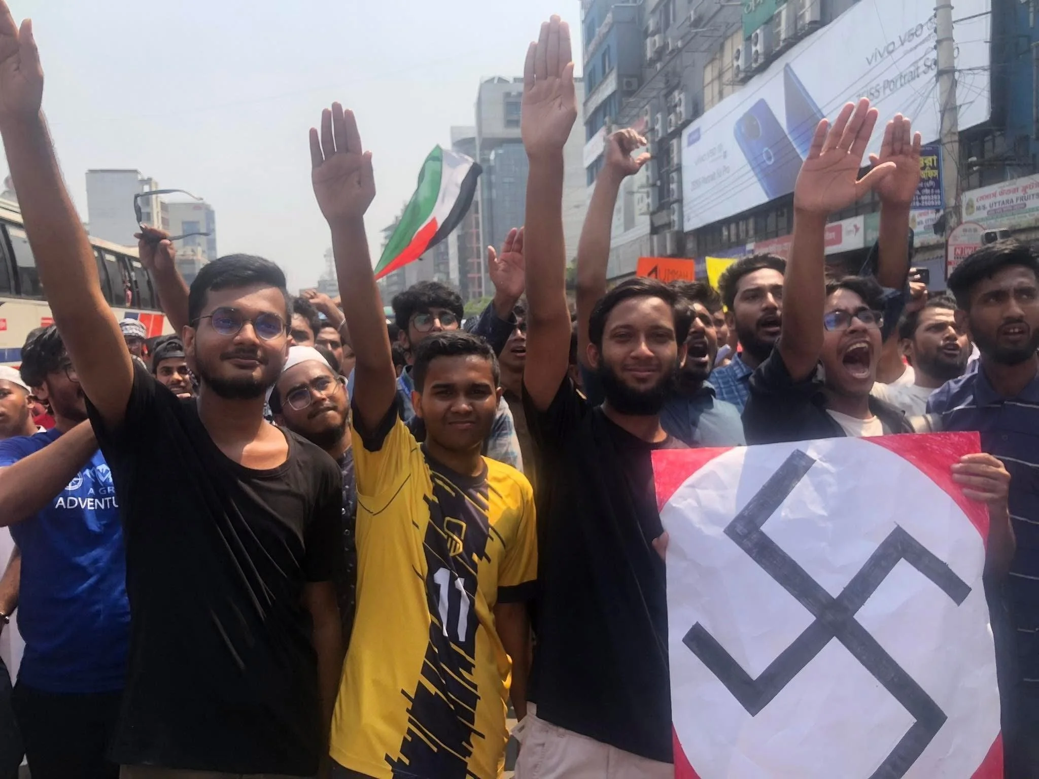 When Truth Looks Like Misinformation: Nazi Salutes Witnessed at Bangladesh’s Gaza Protests