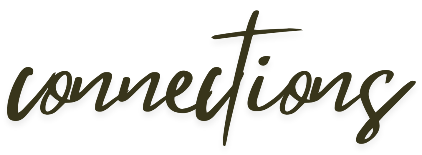 The word 'connect' written in cursive, with a cross replacing the letter 't'.