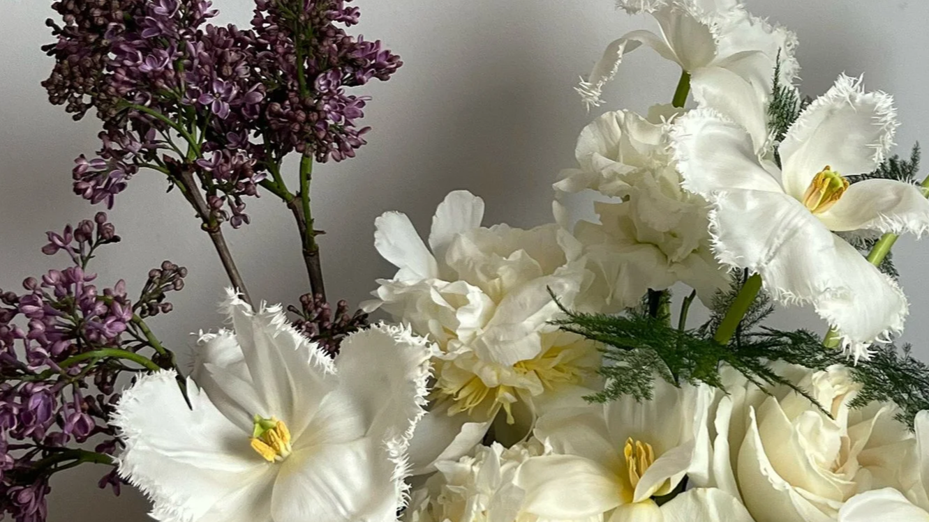 Spring Wedding, Tulips, Lilac & Peonies