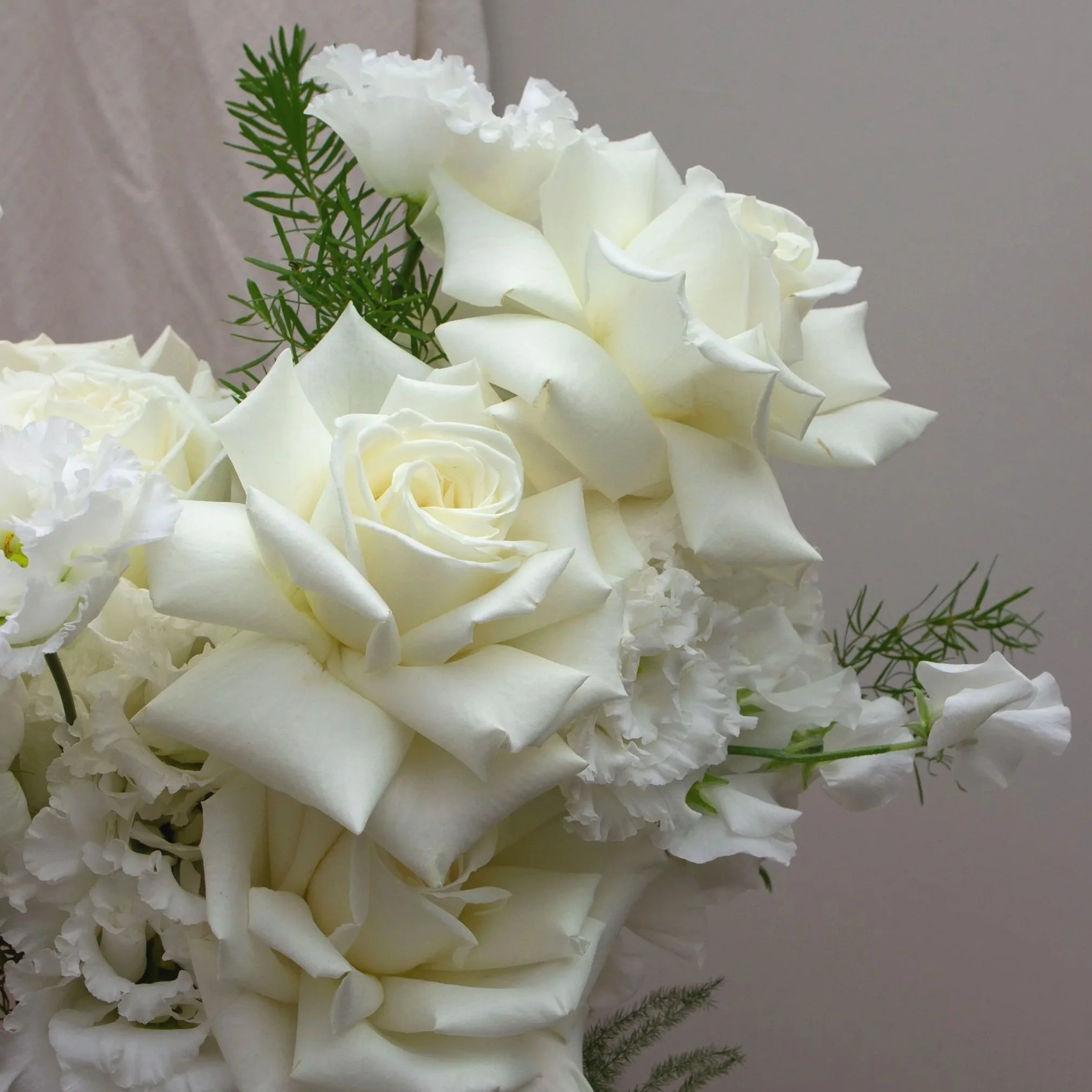 white bridal bouquet Norfolk