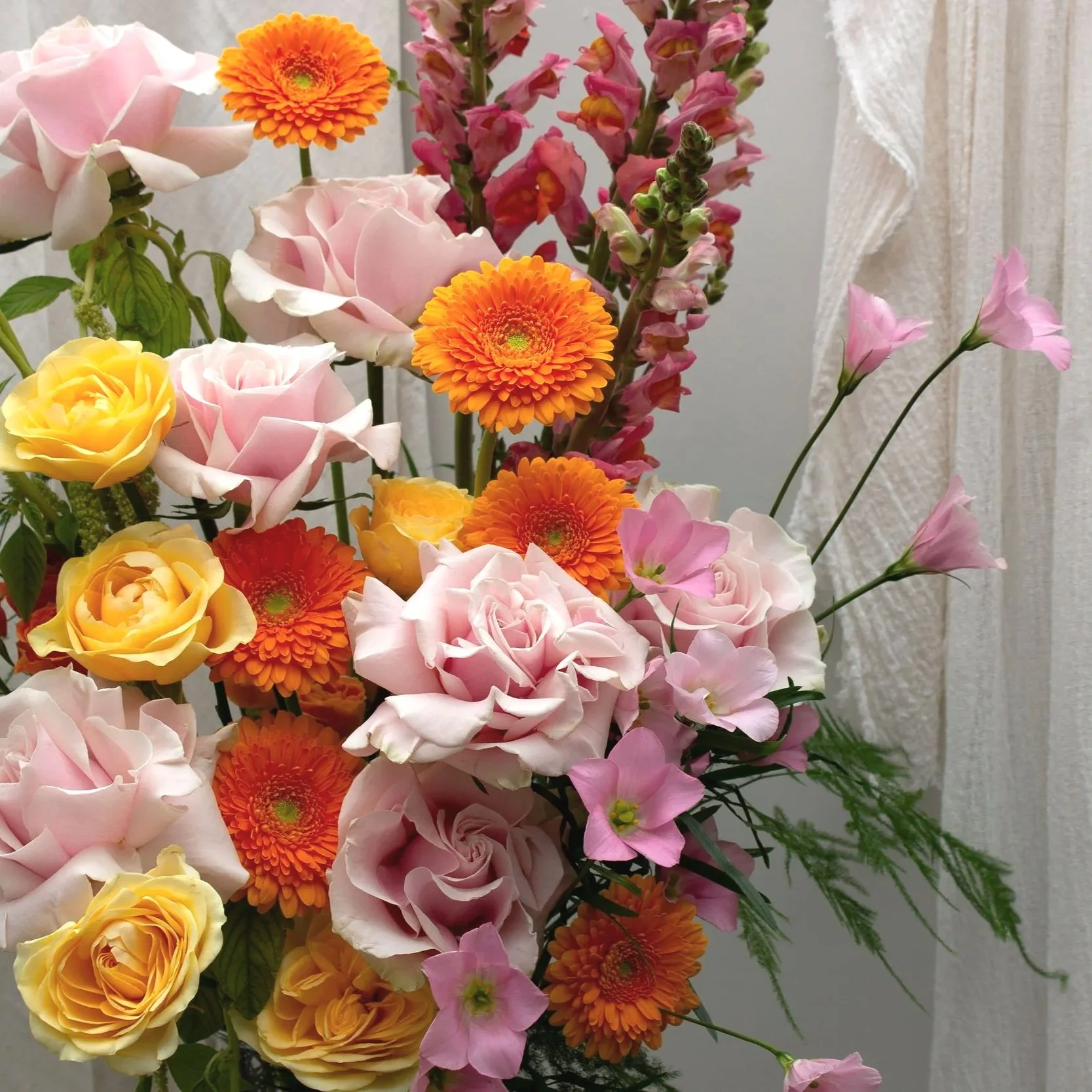 colourful wedding flowers Norfolk