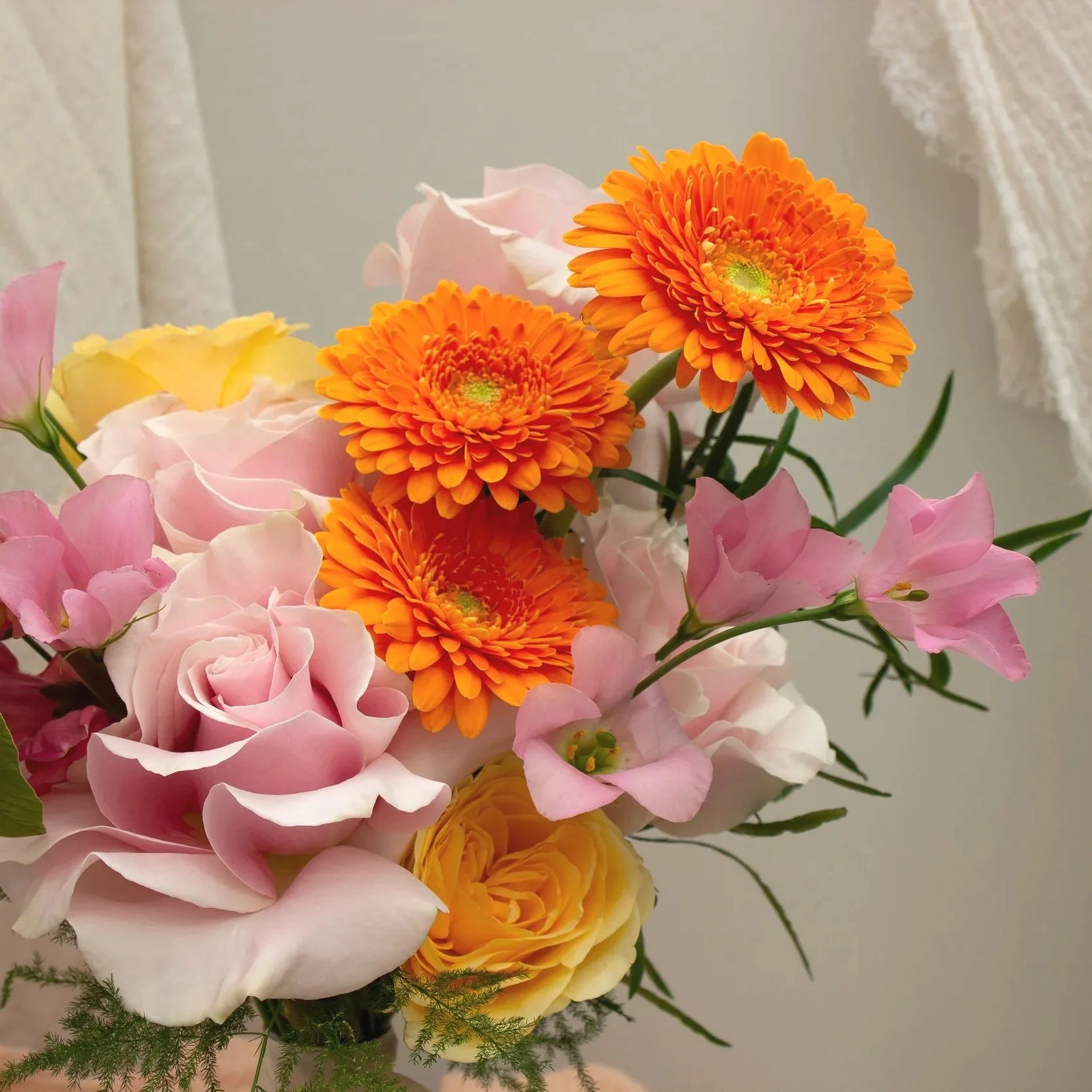 bright bridesmaids flowers Norfolk